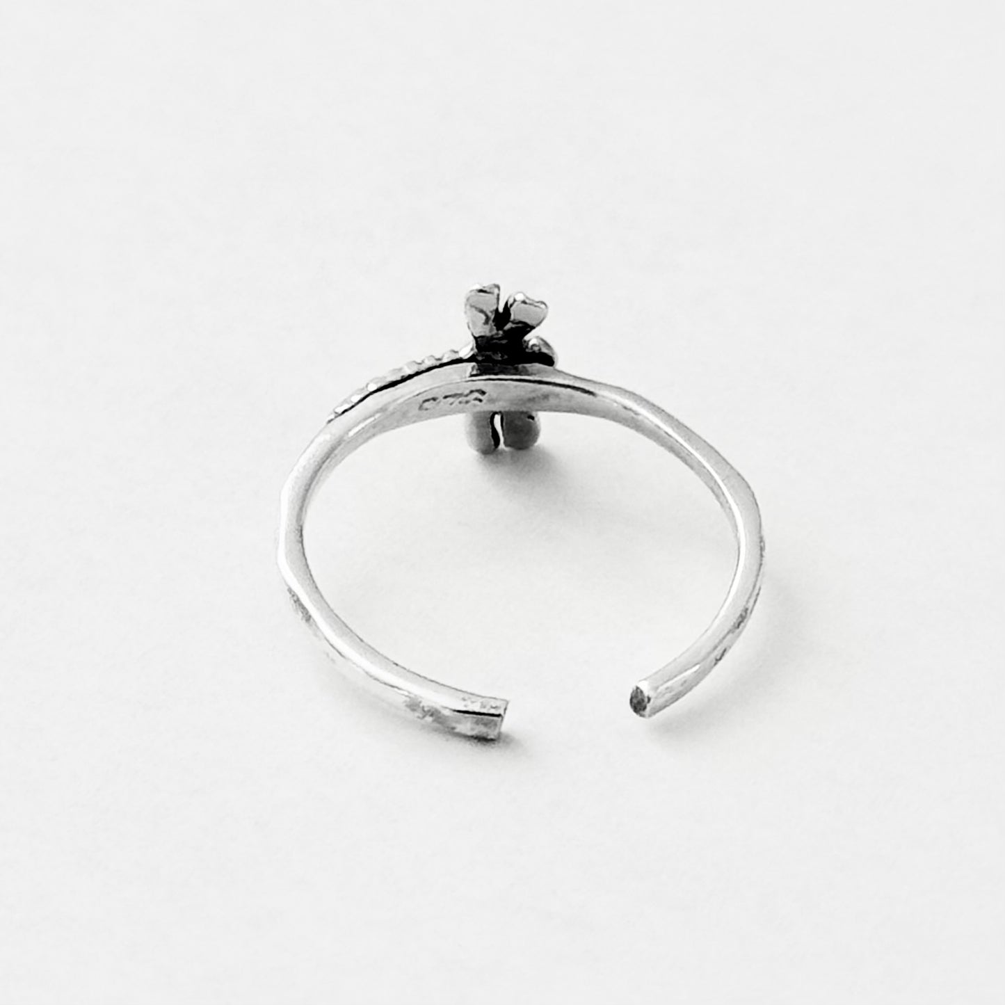 Sterling Silver Dragonfly Toe Ring with Hammered Band, Silver Rings, Spirit Bugs, Insect Wings