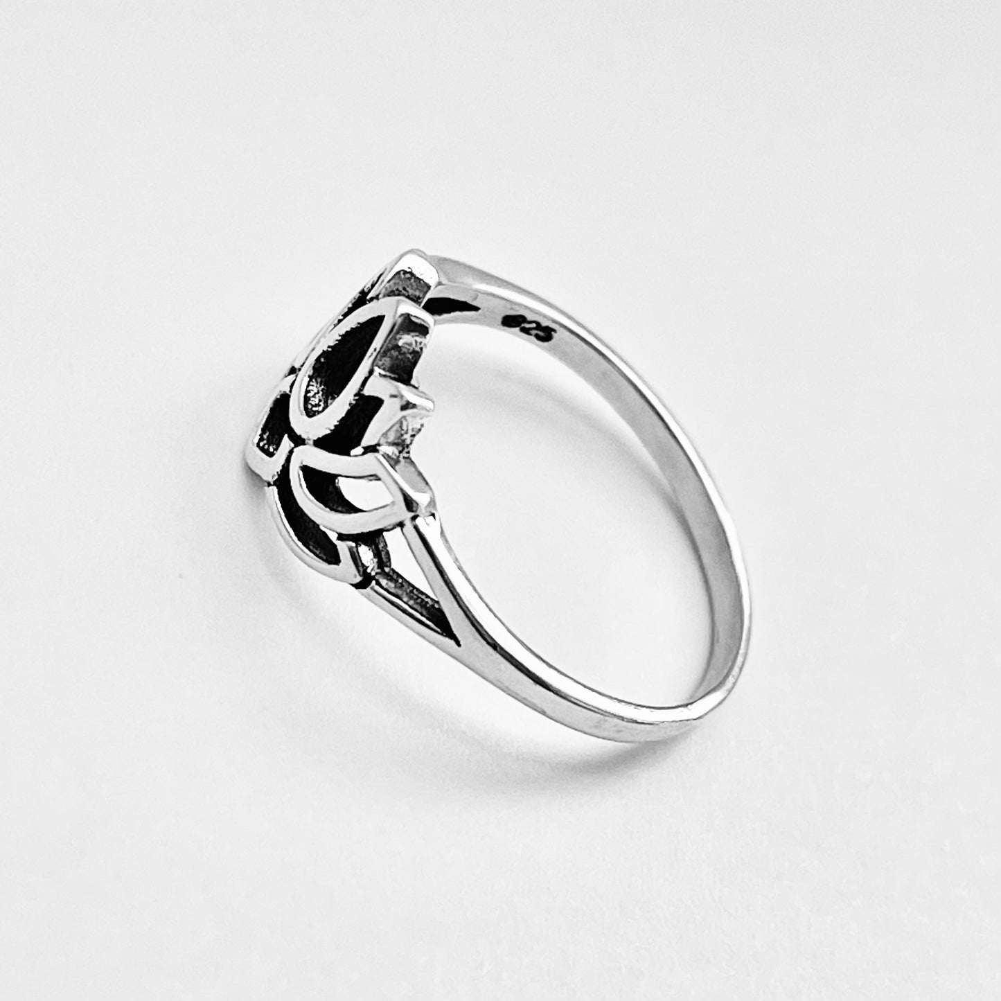 925 Sterling Silver Lotus Flower Ring | Spiritual Purity Yoga Silver Ring