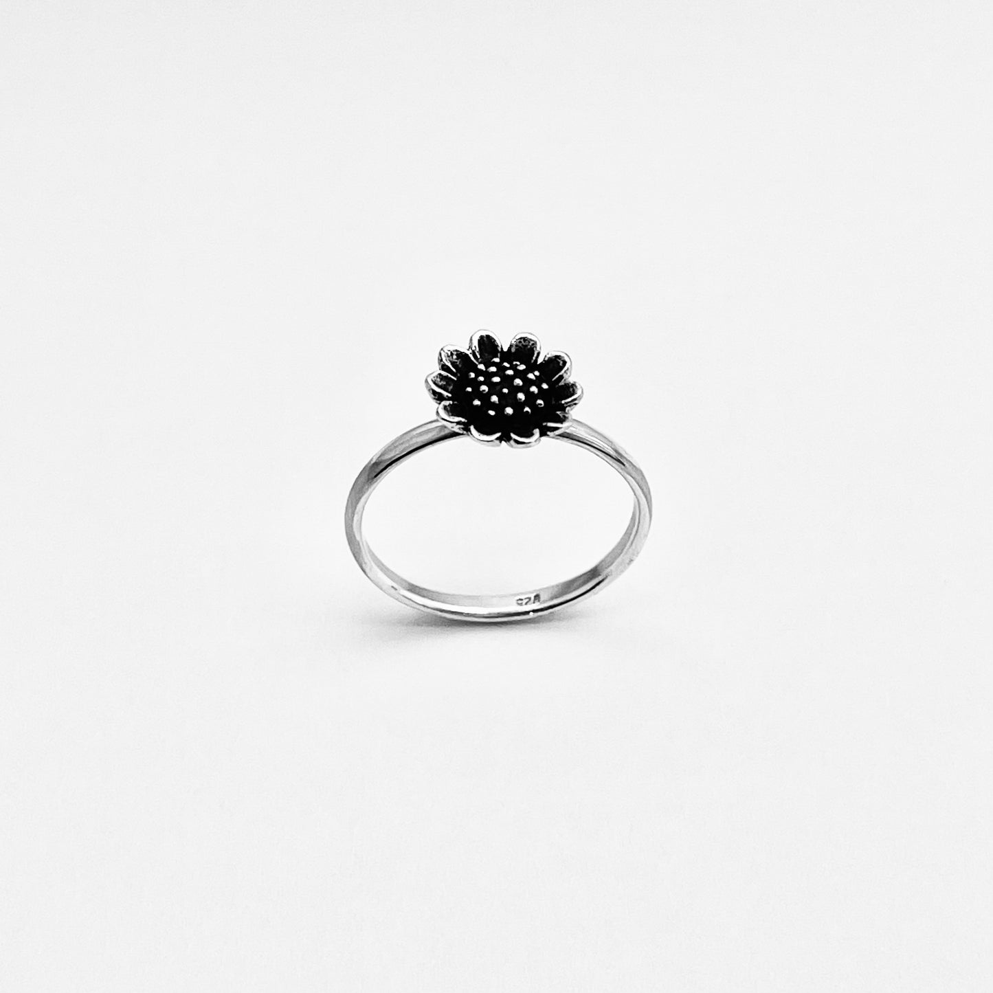 Sterling Silver Sunflower Ring, Flower Ring, Silver Rings, Sun Flowers