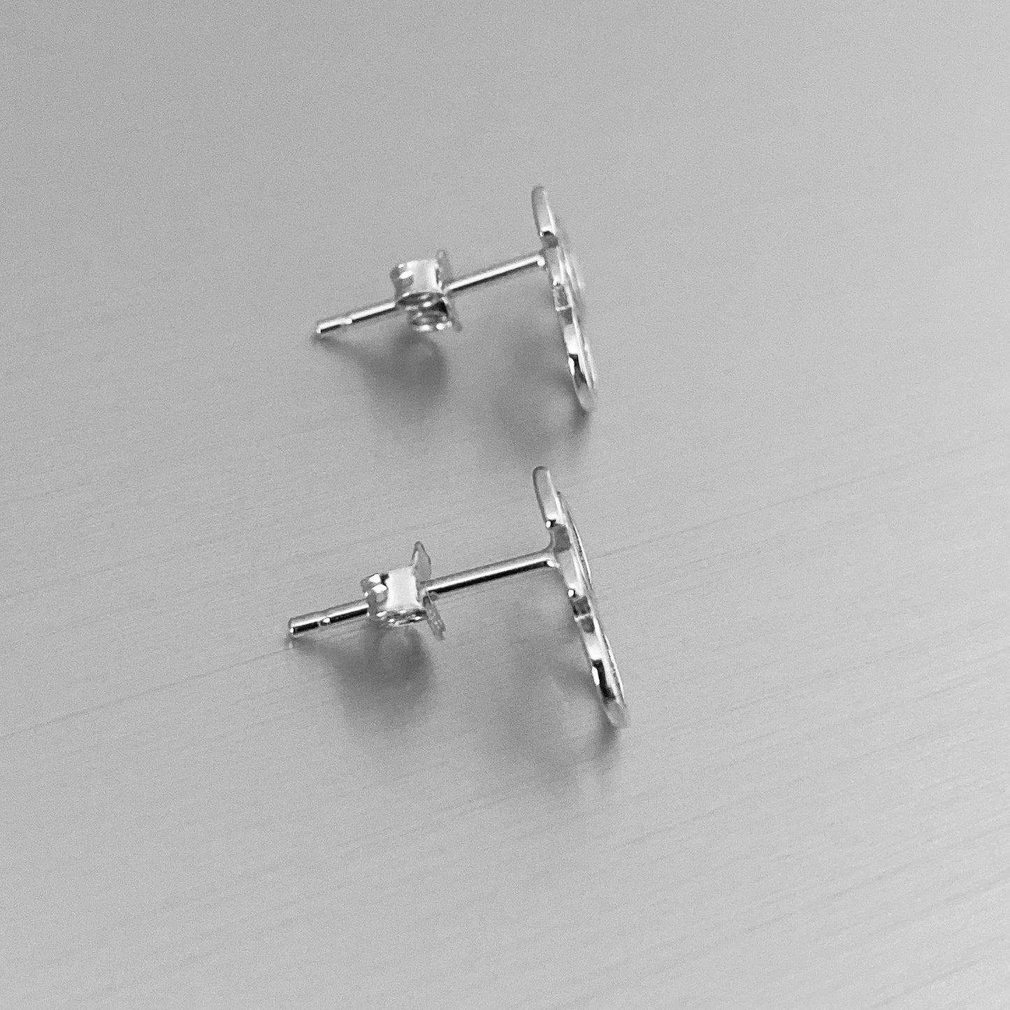 Sterling Silver Bike Stud Earrings, Bikers Earring, Bicycle Jewelry, E-bikes