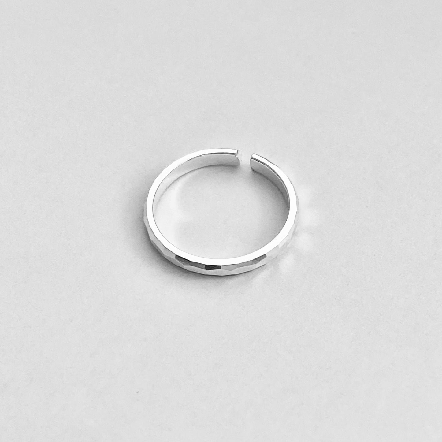 Sterling Silver High Polish Diamond Cut Band Toe Ring, Silver Rings, Silver Bands