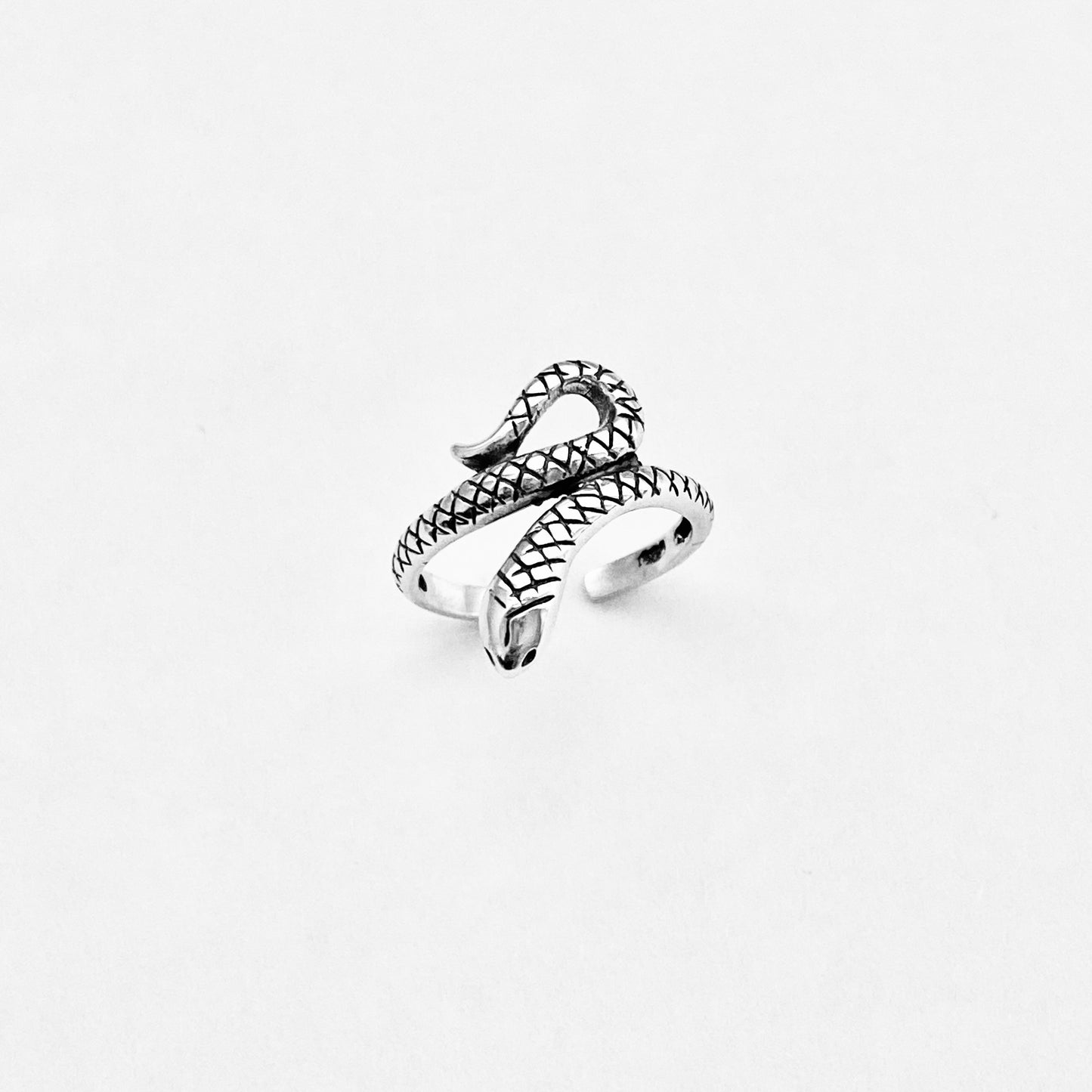 Sterling Silver Snake Toe Ring, Reptile Silver Rings, Animal Ring, Snakes