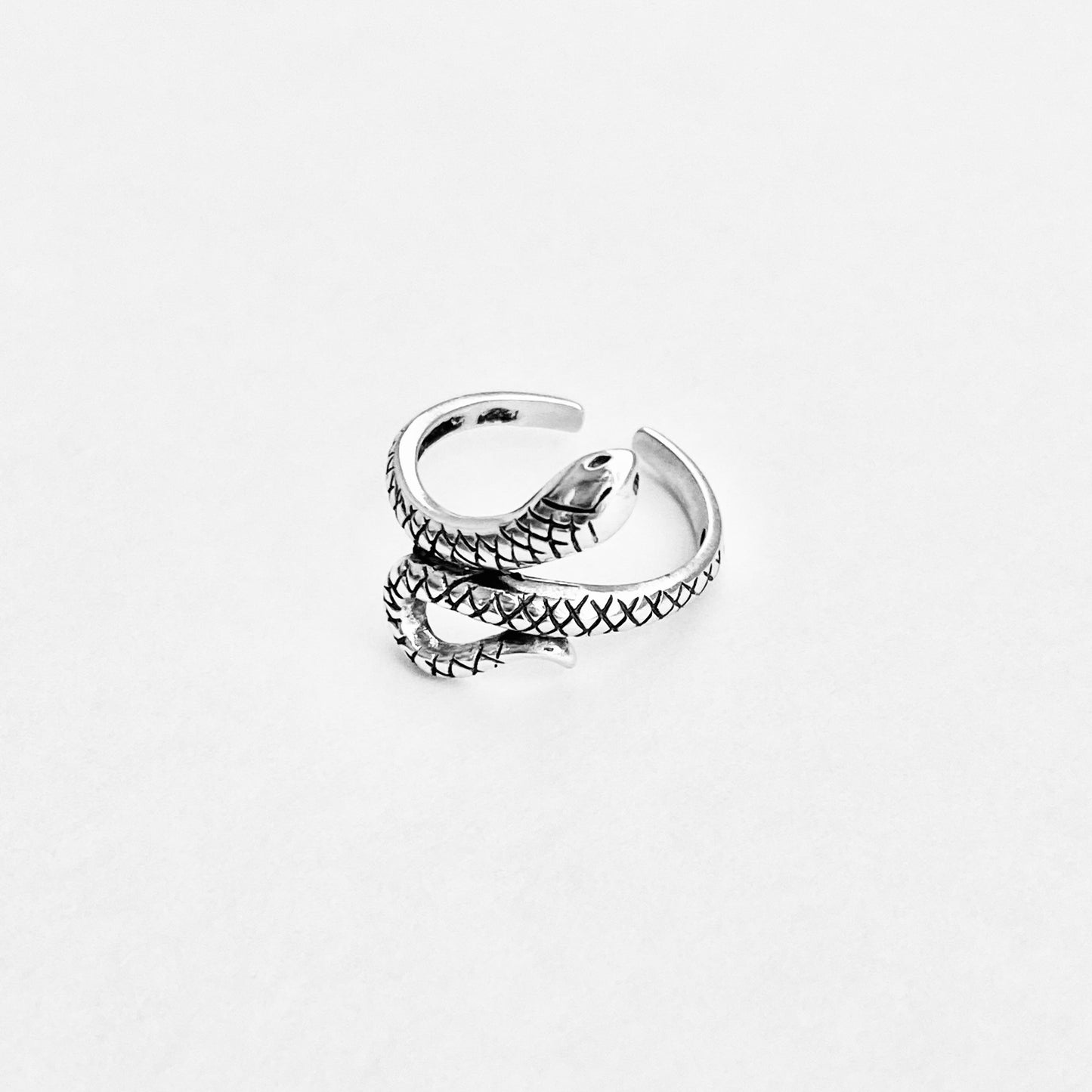 Sterling Silver Snake Toe Ring, Reptile Silver Rings, Animal Ring, Snakes