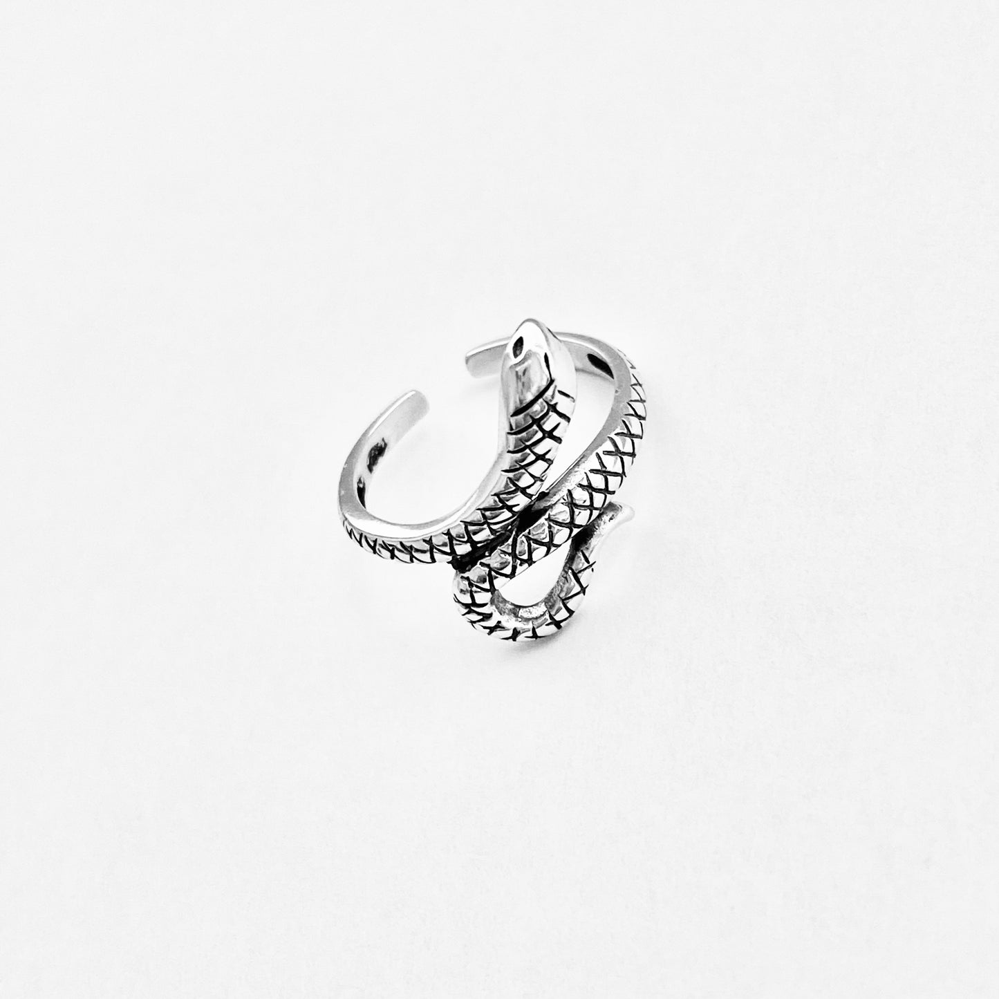 Sterling Silver Snake Toe Ring, Reptile Silver Rings, Animal Ring, Snakes