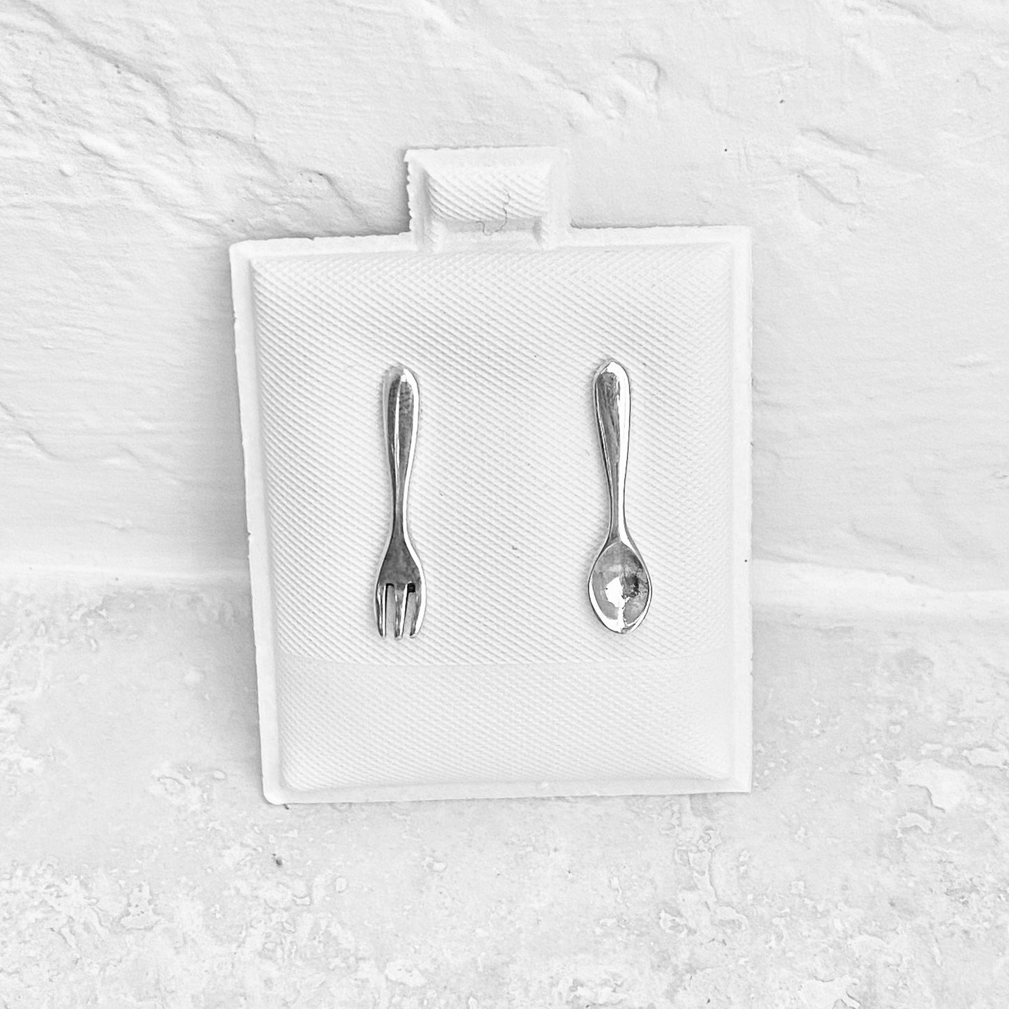 Sterling Silver Spoon and Fork Earrings, Utensils Earring, Chefs Earring, Cooking, Kitchen