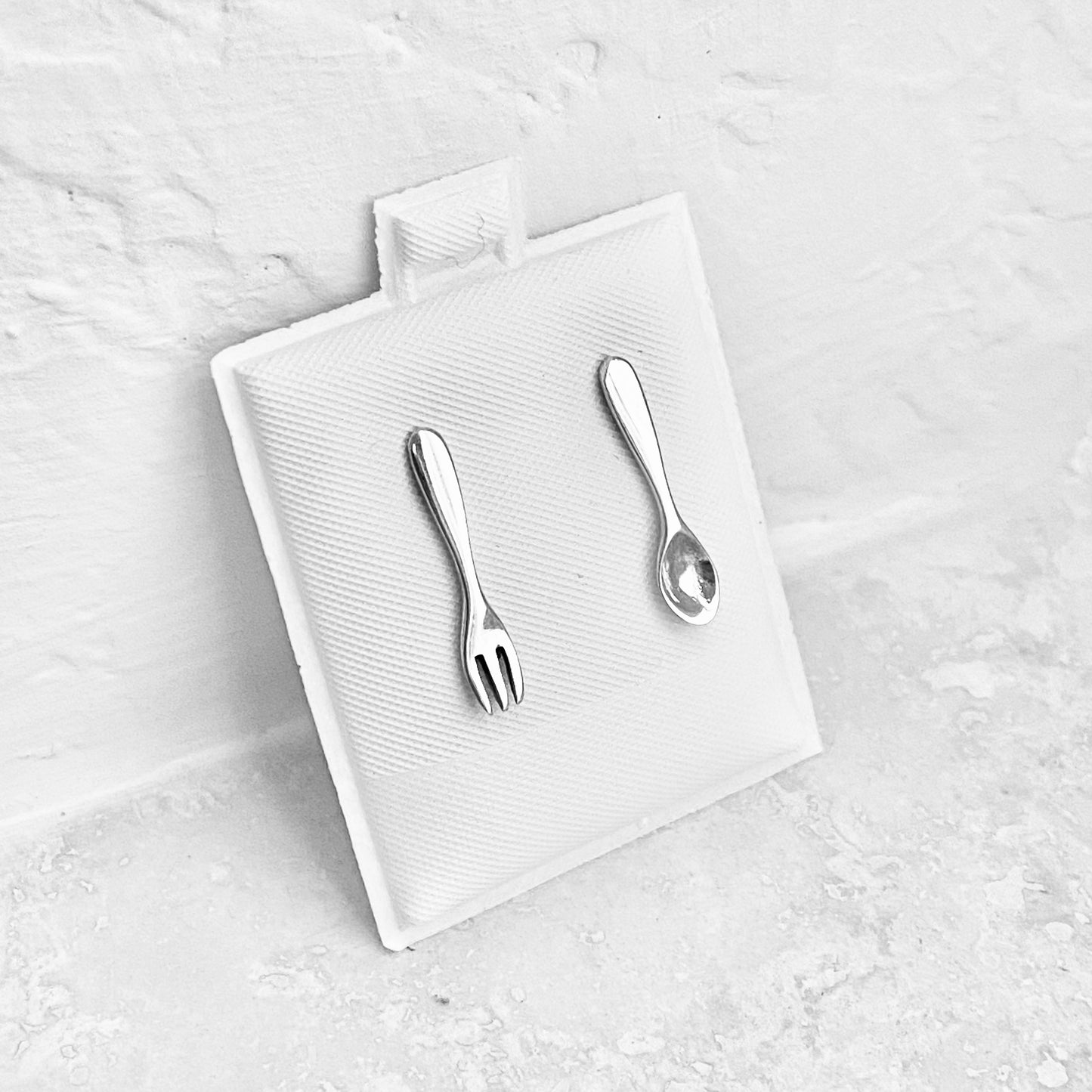 Sterling Silver Spoon and Fork Earrings, Utensils Earring, Chefs Earring, Cooking, Kitchen