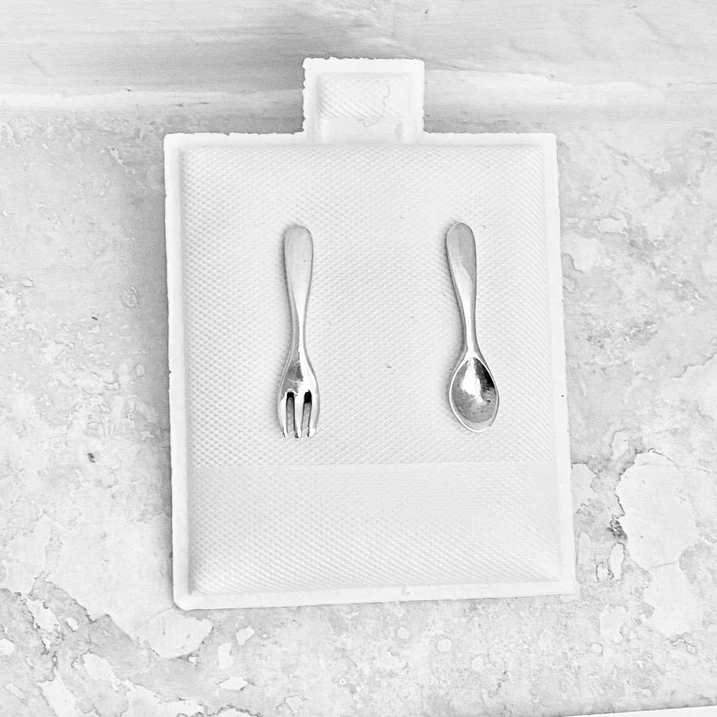 Sterling Silver Spoon and Fork Earrings, Utensils Earring, Chefs Earring, Cooking, Kitchen