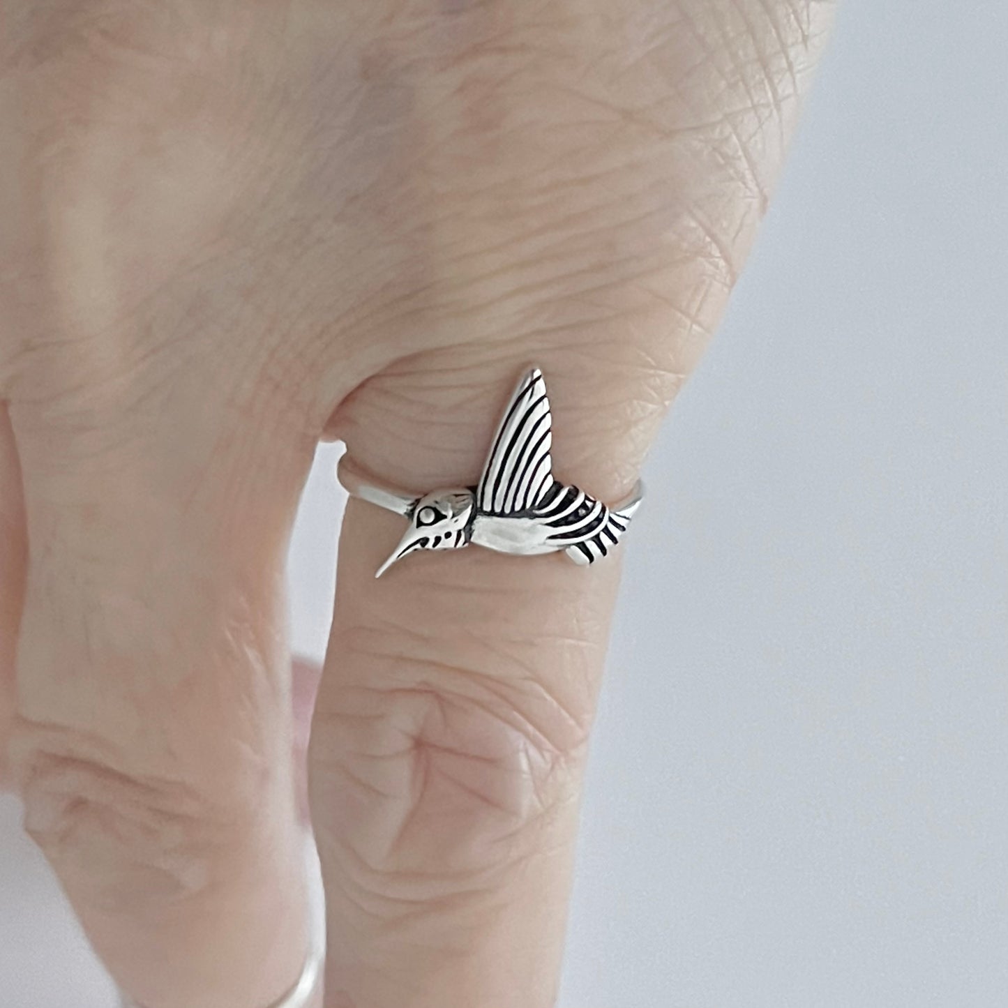 Sterling Silver Small Hummingbird Ring | Spirit Birds, Silver Rings, Animal Jewelry