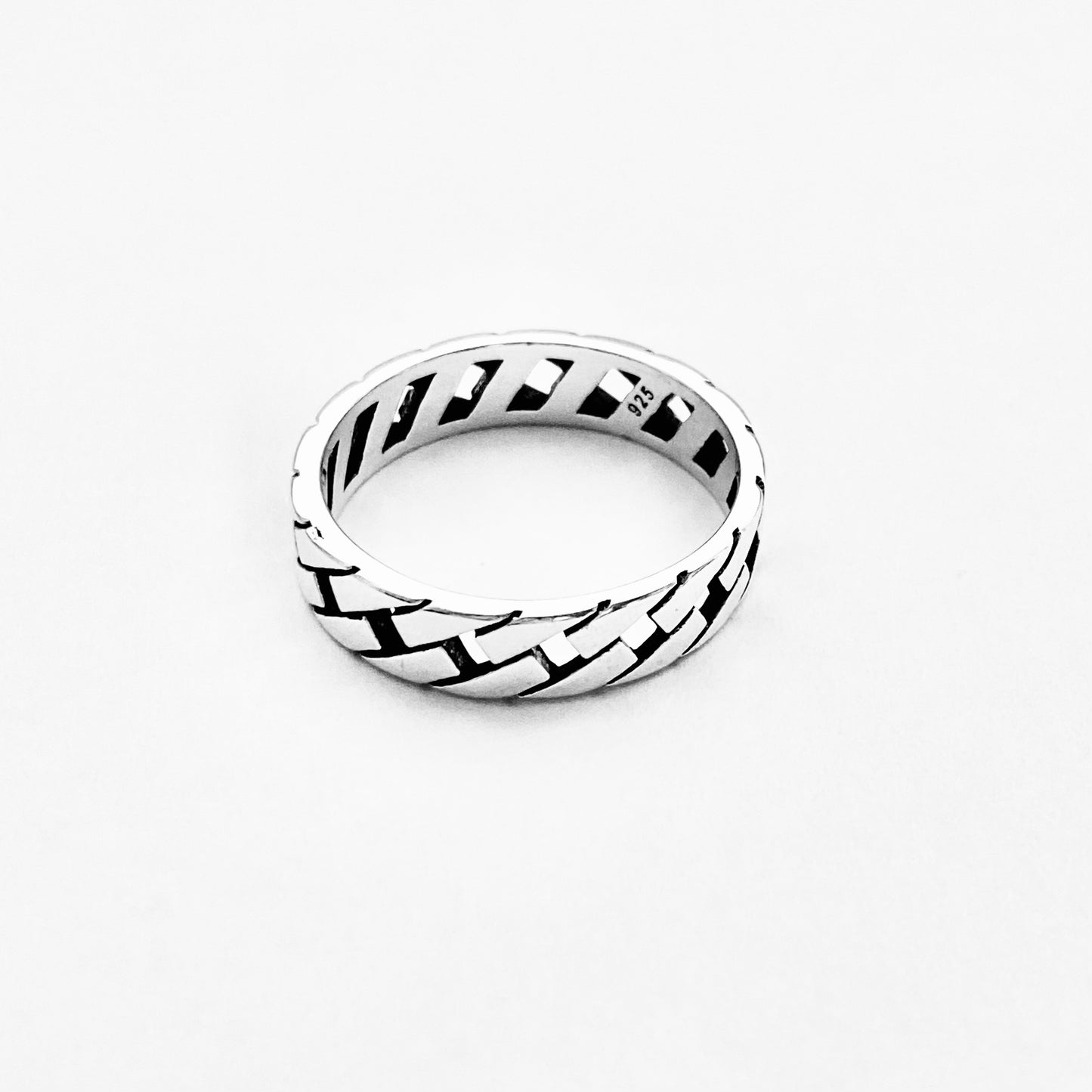 Sterling Silver Unisex Eternity Link Ring, Wedding Bands, Silver Rings, Chain Links