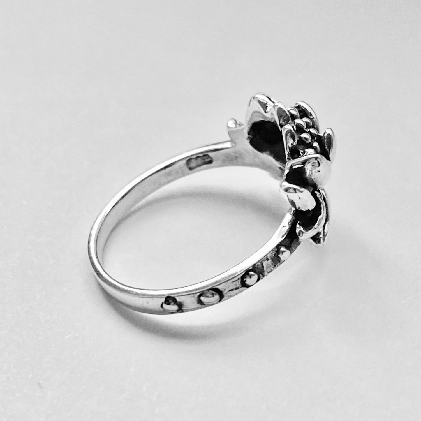 Sterling Silver Vintage Style Blooming Lotus Ring, Purity Rings, Spirit Flowers, Zen Jewelry