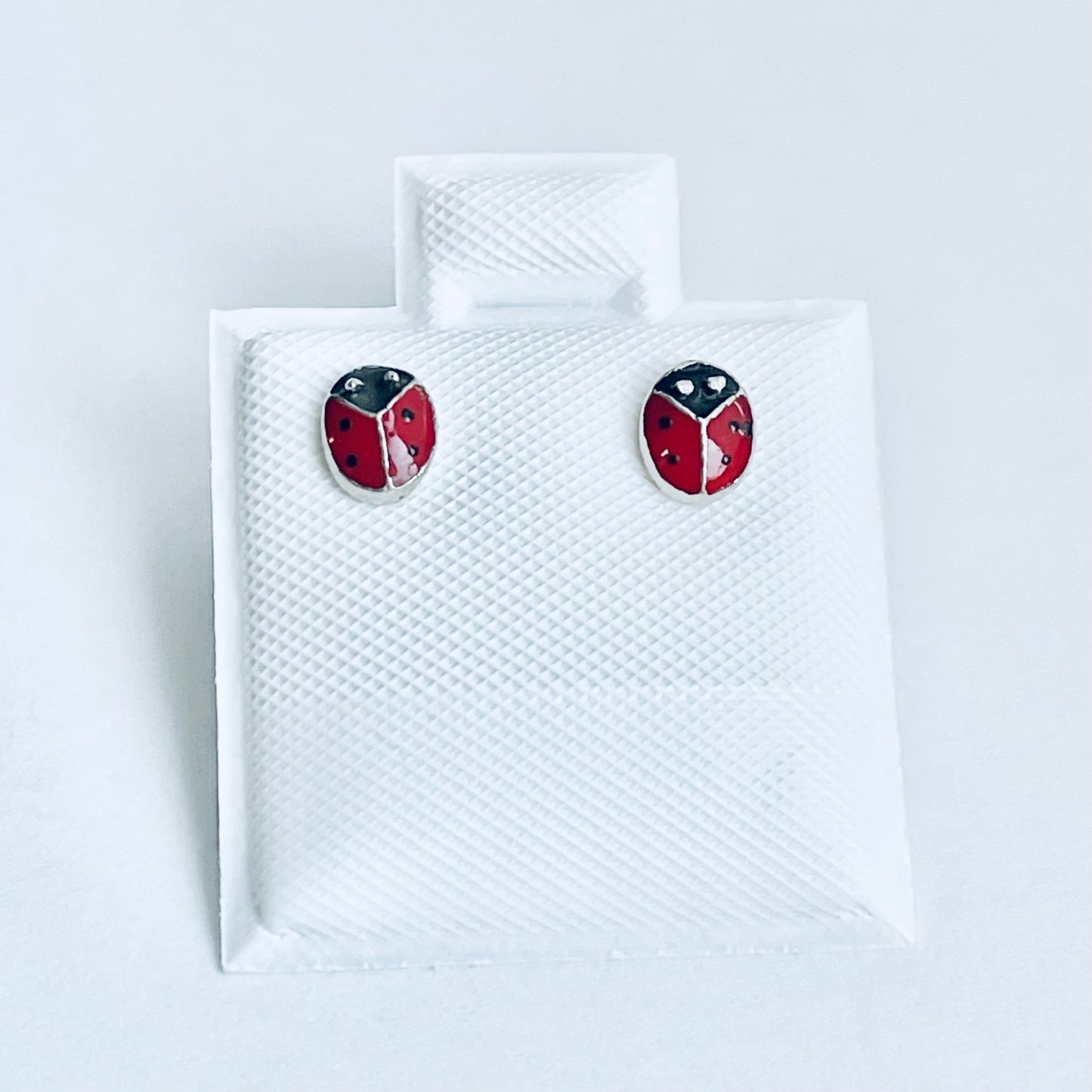 Sterling Silver Little Ladybug Stud Earring, Spirit Bugs, Silver Earrings, Insects