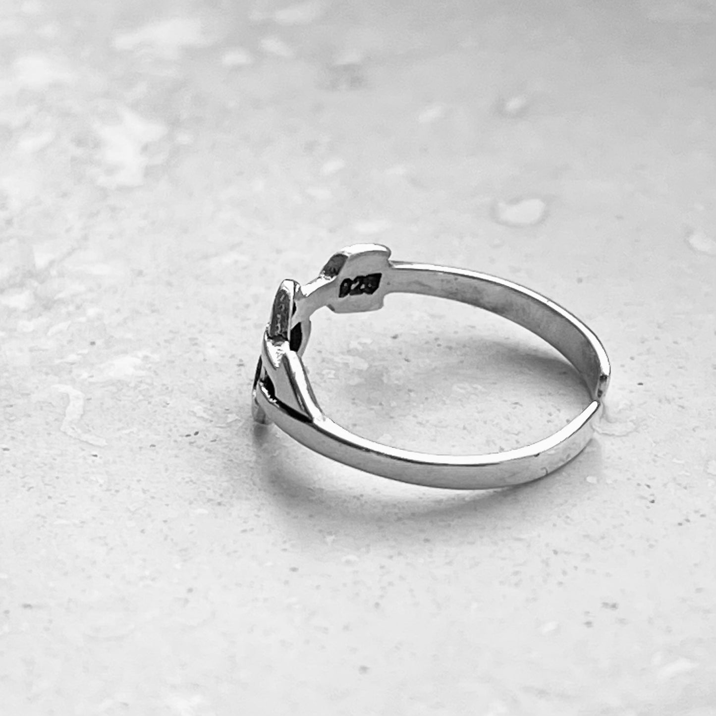 Sterling Silver Heart and Arrow Toe Ring, Silver Rings, Bow and Arrows, Hearts