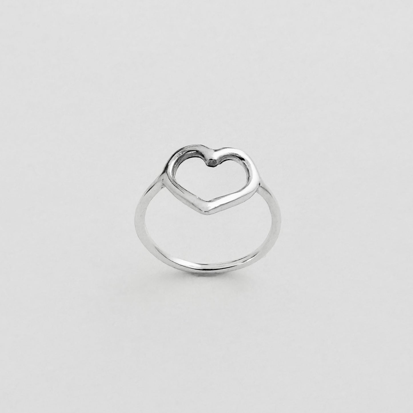Sterling Silver Open Heart Ring, Silver Rings, Statement Hearts, Eternity Love