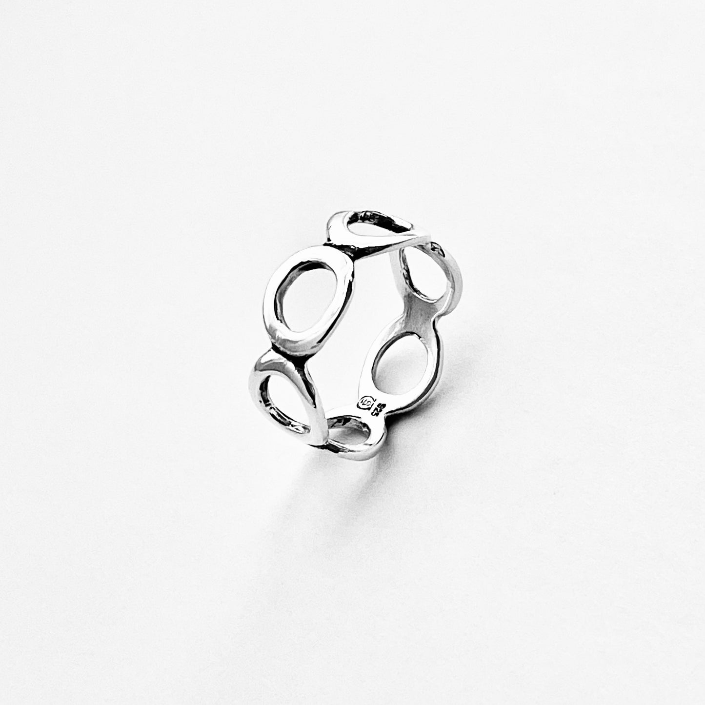 Sterling Silver Eternity Open Circles Band, Halo Ring, Silver Rings, Circle of Life Bands