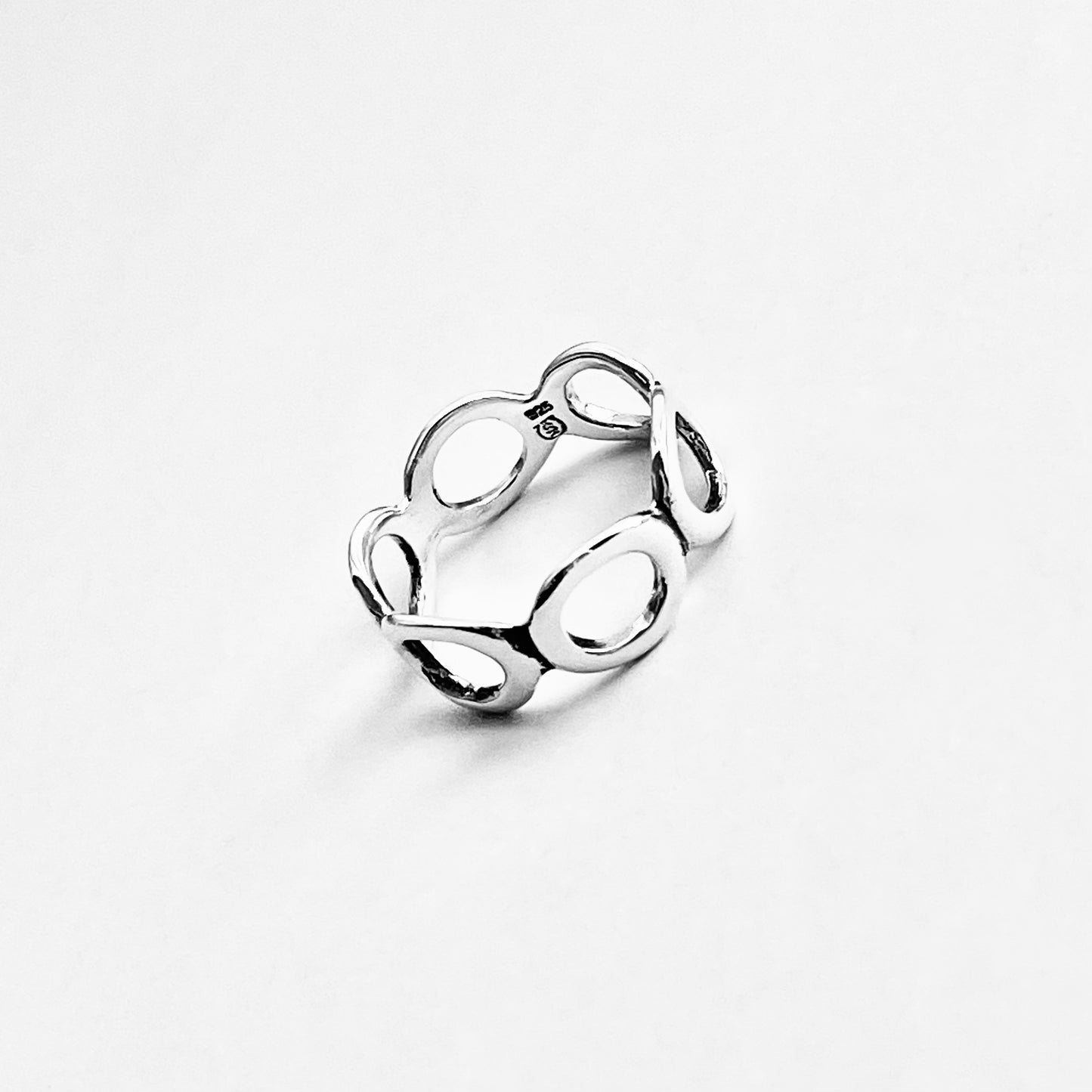 Sterling Silver Eternity Open Circles Band, Halo Ring, Silver Rings, Circle of Life Bands