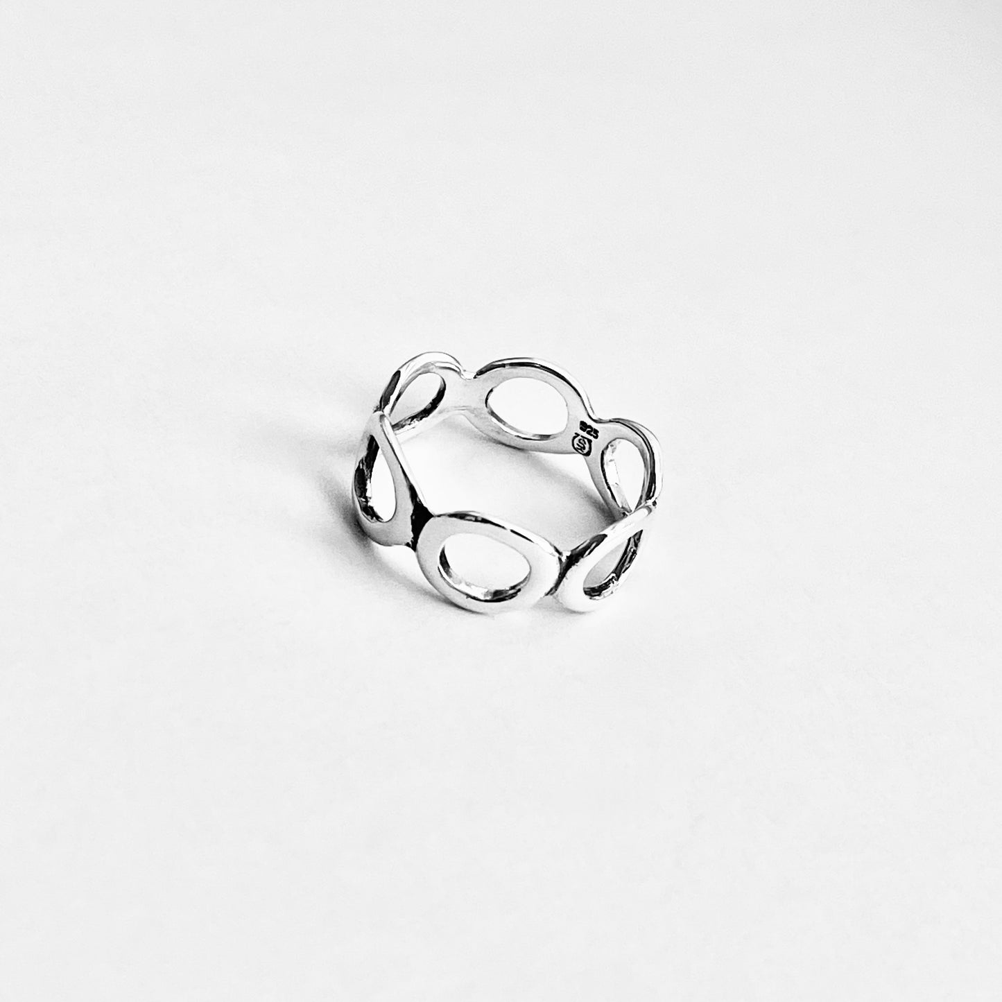Sterling Silver Eternity Open Circles Band, Halo Ring, Silver Rings, Circle of Life Bands