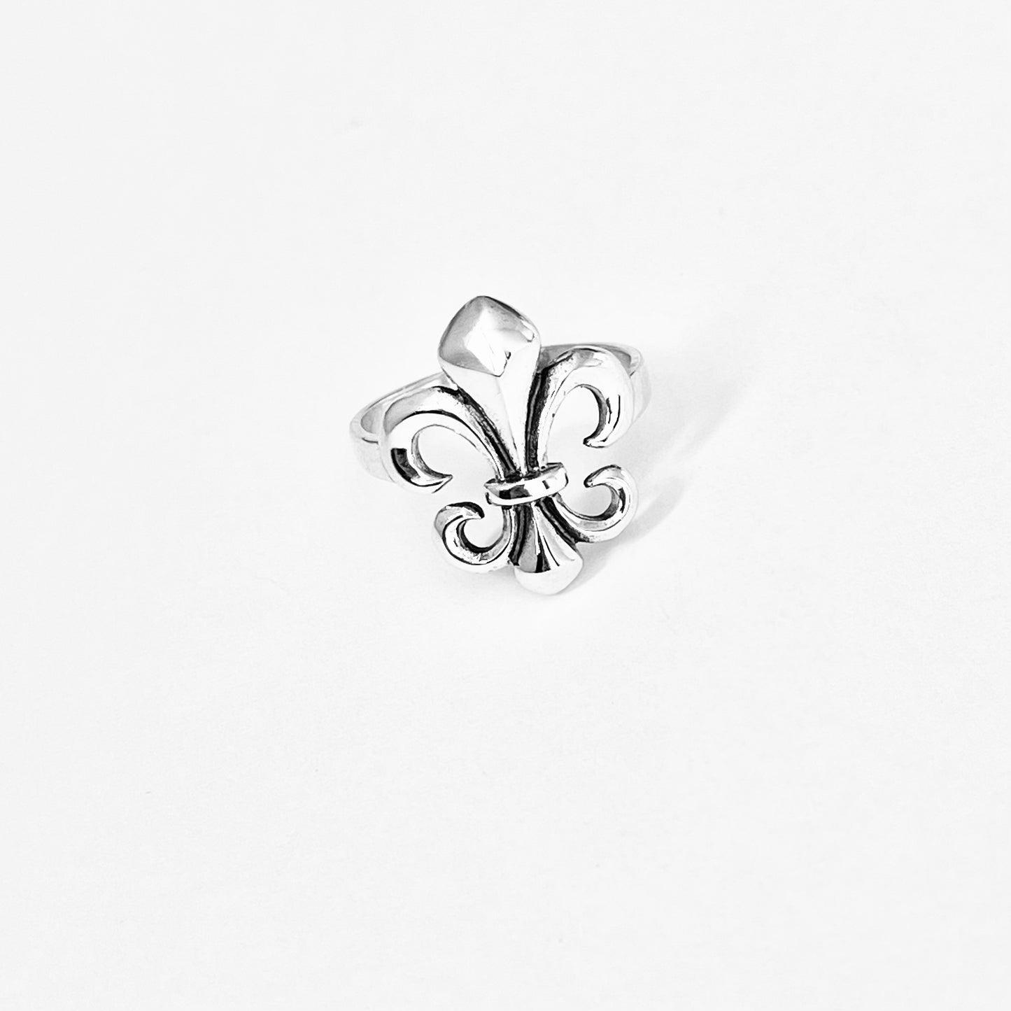 Sterling Silver Fleur De Lis Ring, Saints Ring, Flower Lily Rings, France