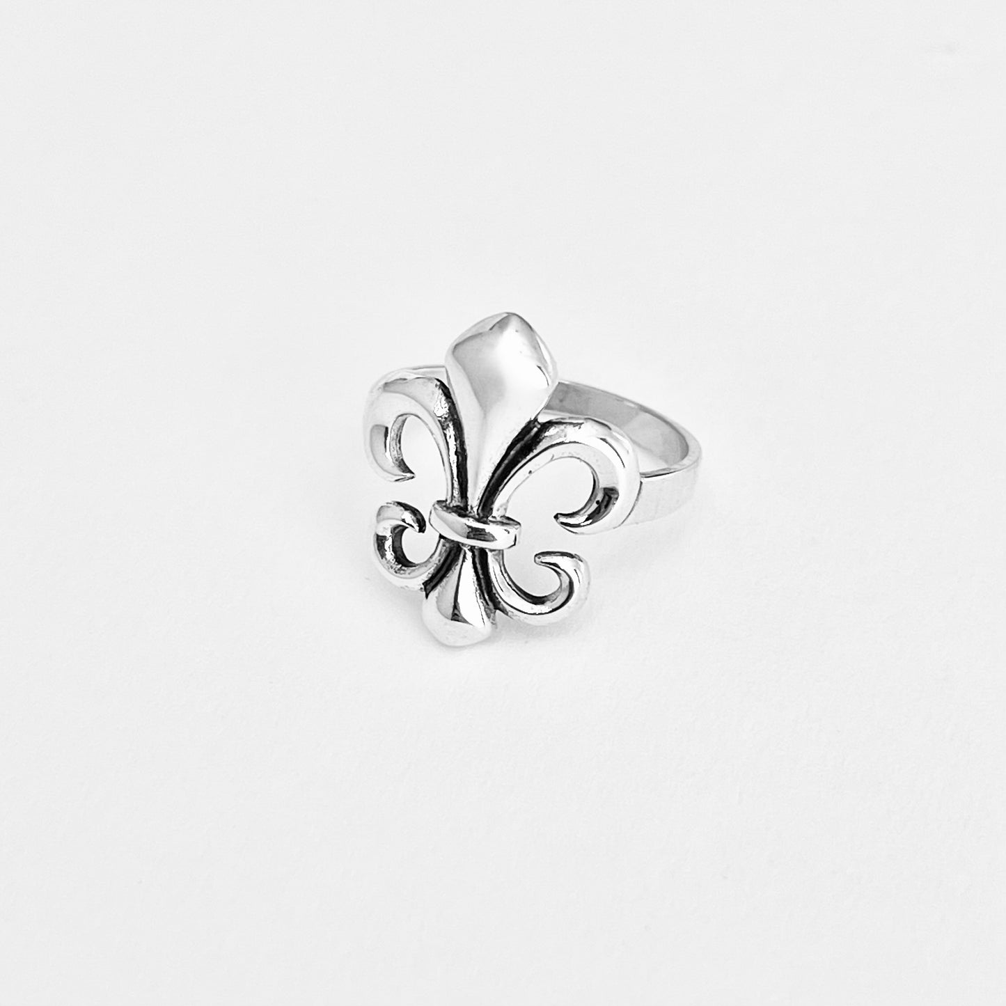 Sterling Silver Fleur De Lis Ring, Saints Ring, Flower Lily Rings, France