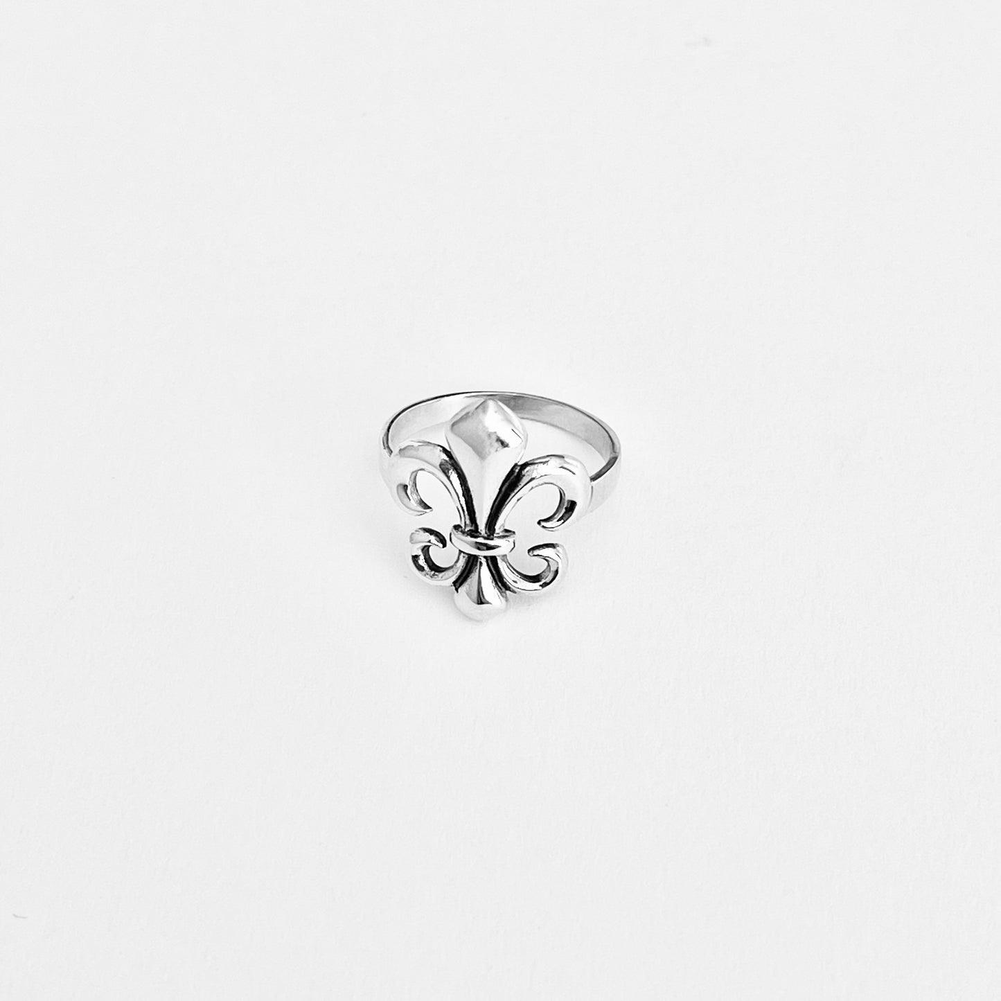 Sterling Silver Fleur De Lis Ring, Saints Ring, Flower Lily Rings, France