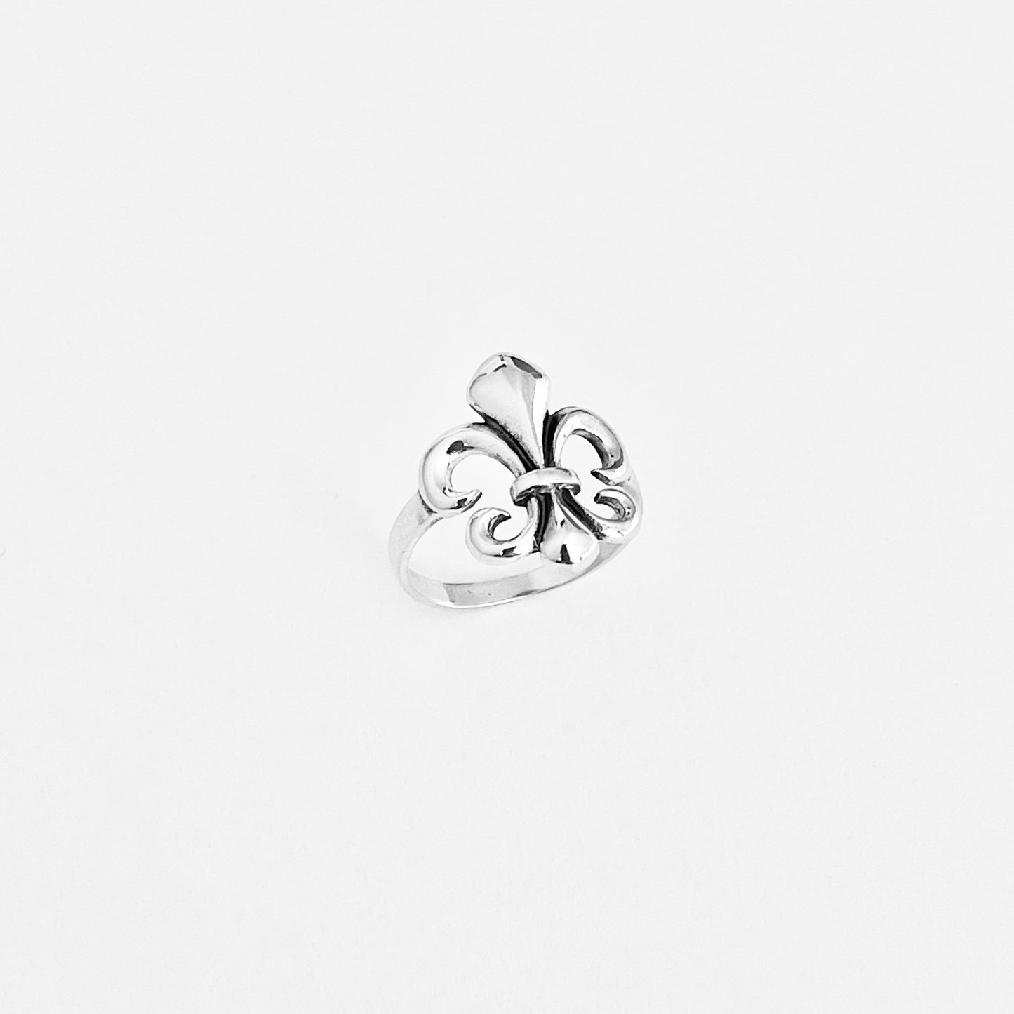 Sterling Silver Fleur De Lis Ring, Saints Ring, Flower Lily Rings, France