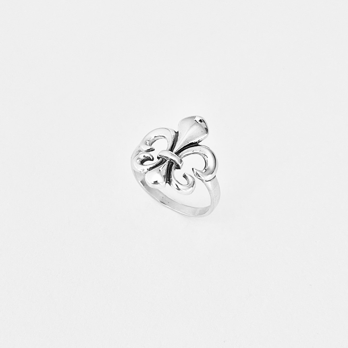 Sterling Silver Fleur De Lis Ring, Saints Ring, Flower Lily Rings, France