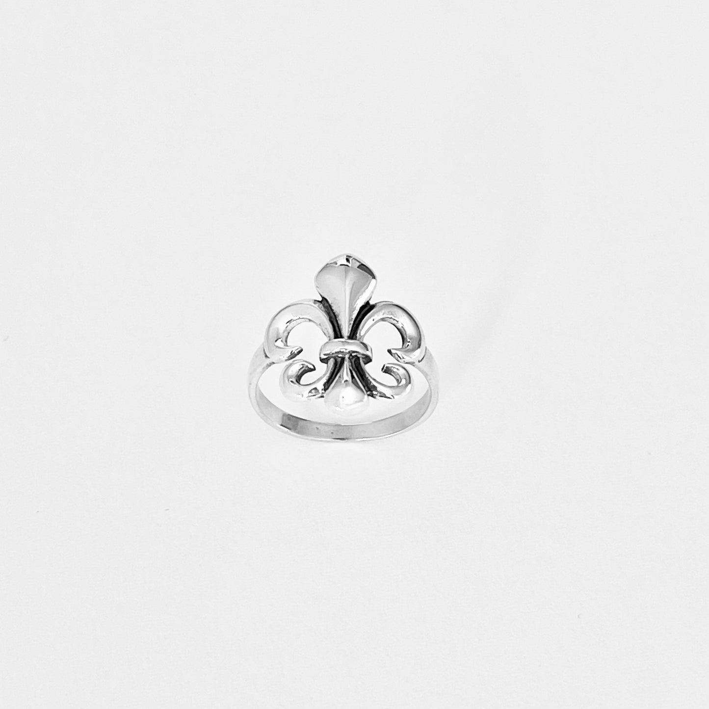 Sterling Silver Fleur De Lis Ring, Saints Ring, Flower Lily Rings, France