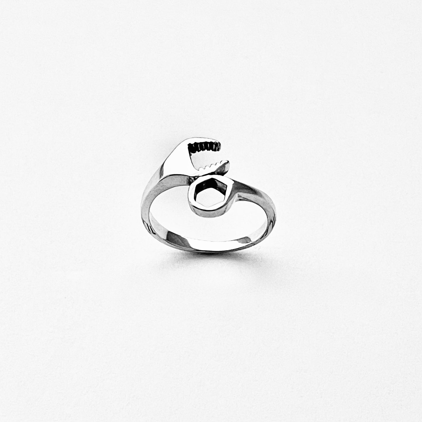 Sterling Silver Unisex Wrench Ring, Mechanic Tool, Silver Rings, Car Tools