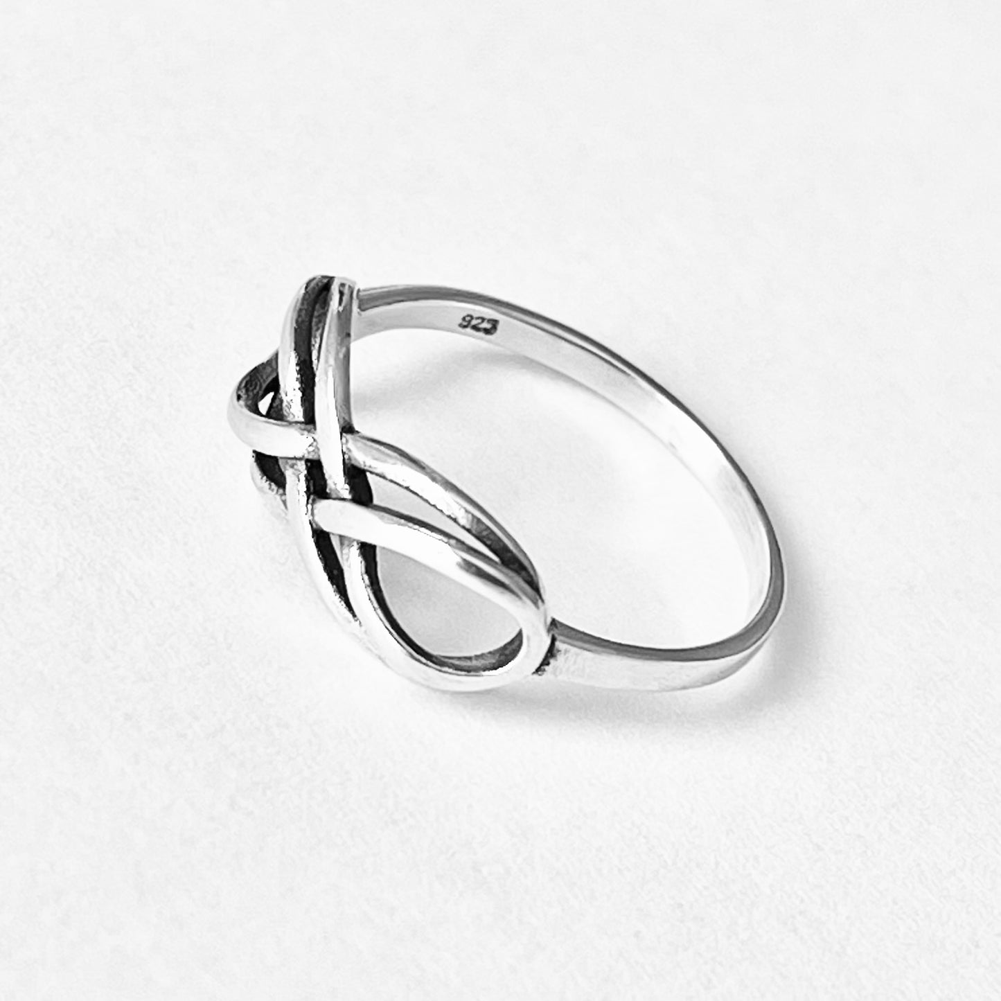 925 Sterling Silver Double Infinity Ring | Dainty Eternity Love Silver Rings
