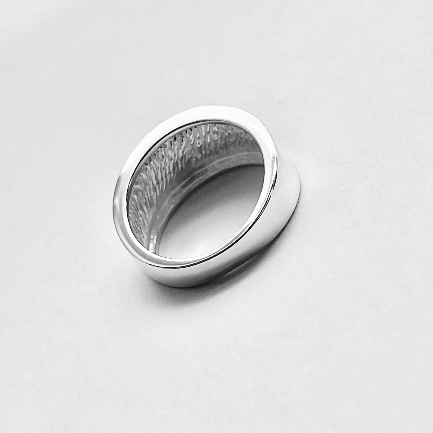 Sterling Silver High Polish Concave Ring, Unisex Wedding Band, Silver Rings