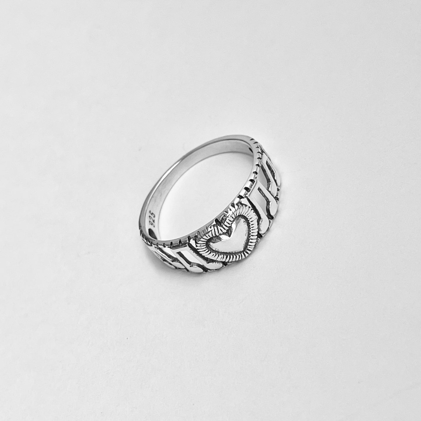 Sterling Silver Heart Music Note Ring, Musical Rings, Clef Note Ring, Love Hearts