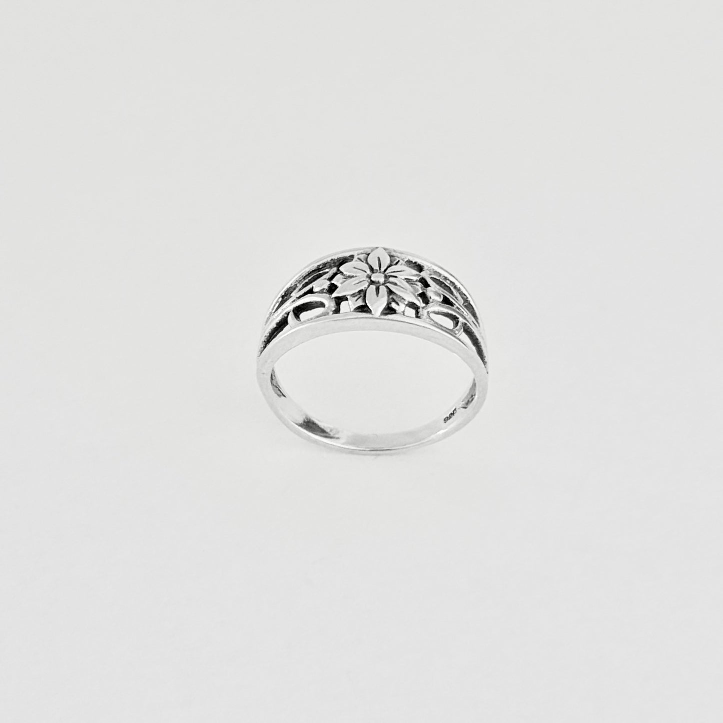 Sterling Silver Starflower Ring with Swirly | Ipheion uniflorum Flower, Floral Jewelry