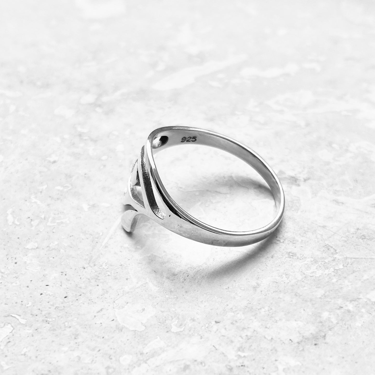 925 Sterling Silver Thin Eye of Ra Ring | Dainty Eye of Horus Protection Silver Rings