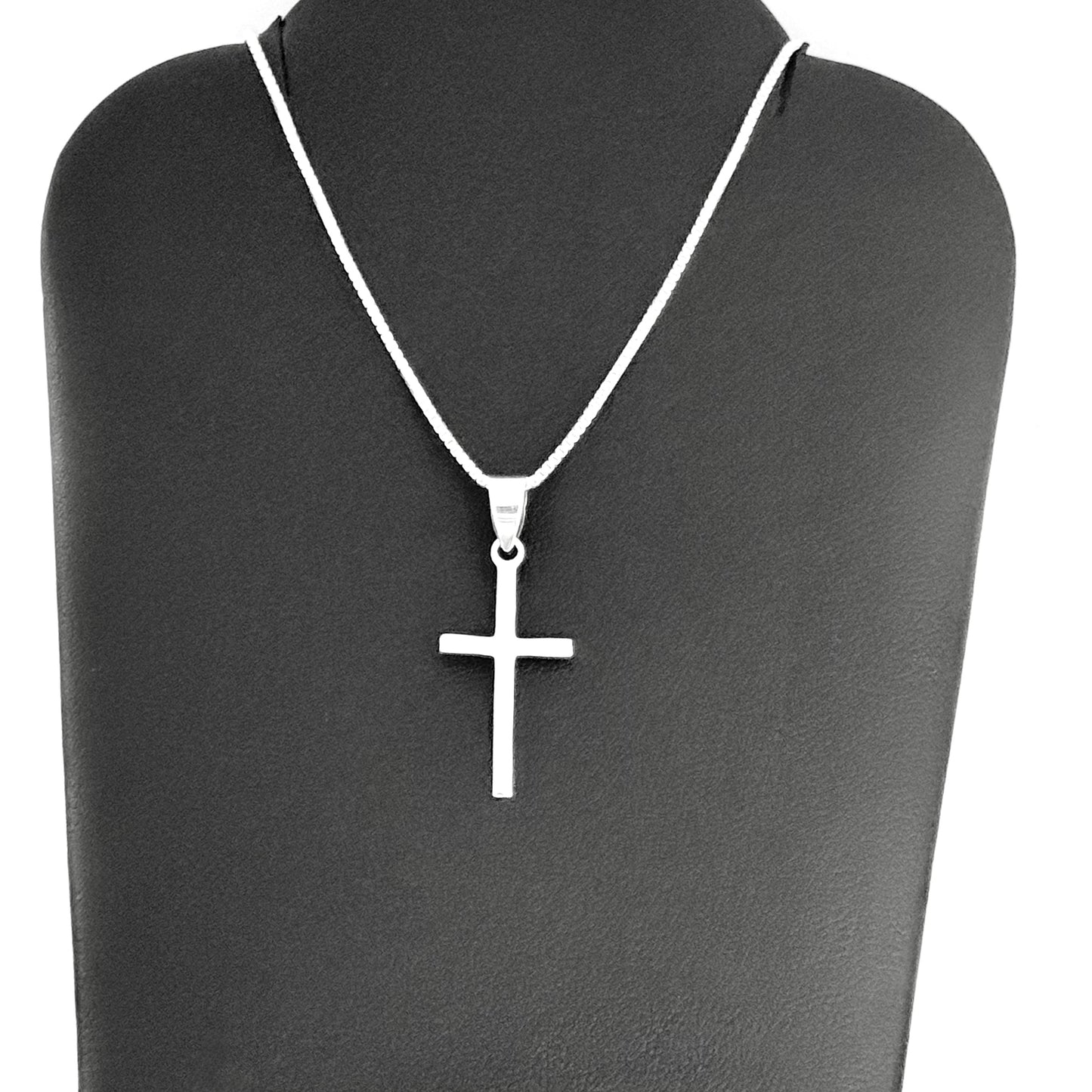 925 Sterling Silver Small Cross Necklace | Dainty Christian Pendant for Women