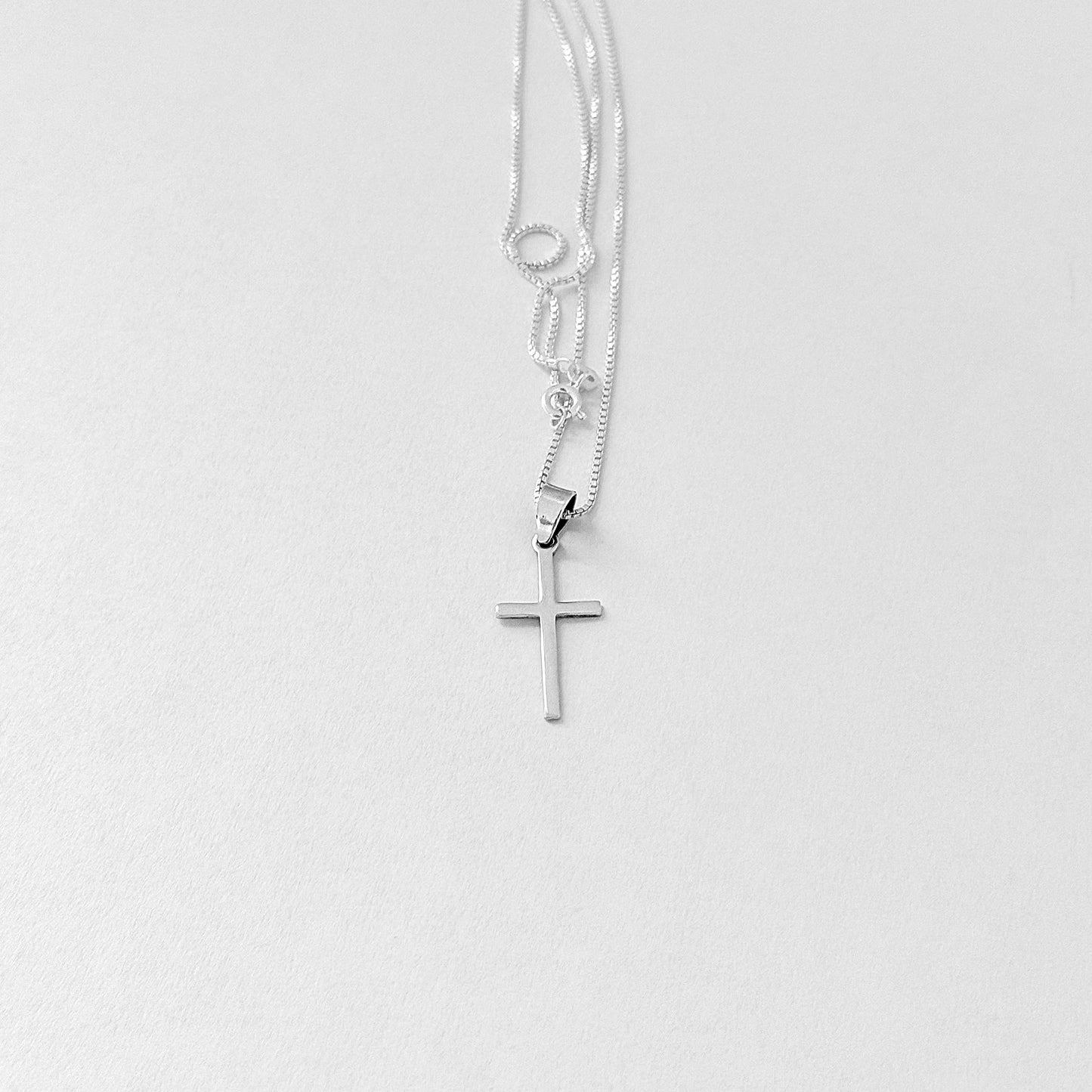 925 Sterling Silver Small Cross Necklace | Dainty Christian Pendant for Women
