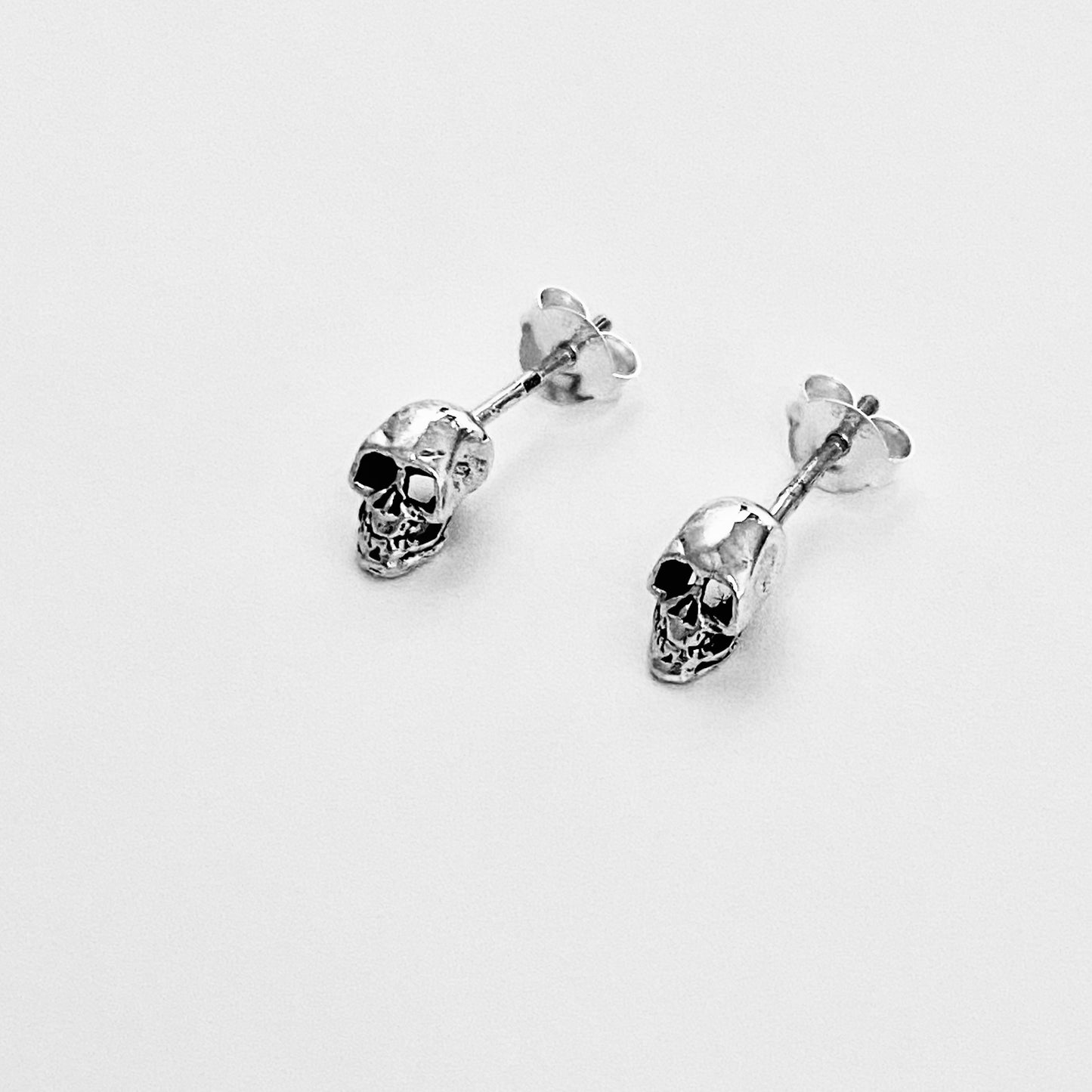 925 Sterling Silver Unisex Skull Stud Earrings | Skeleton & Gothic Jewelry
