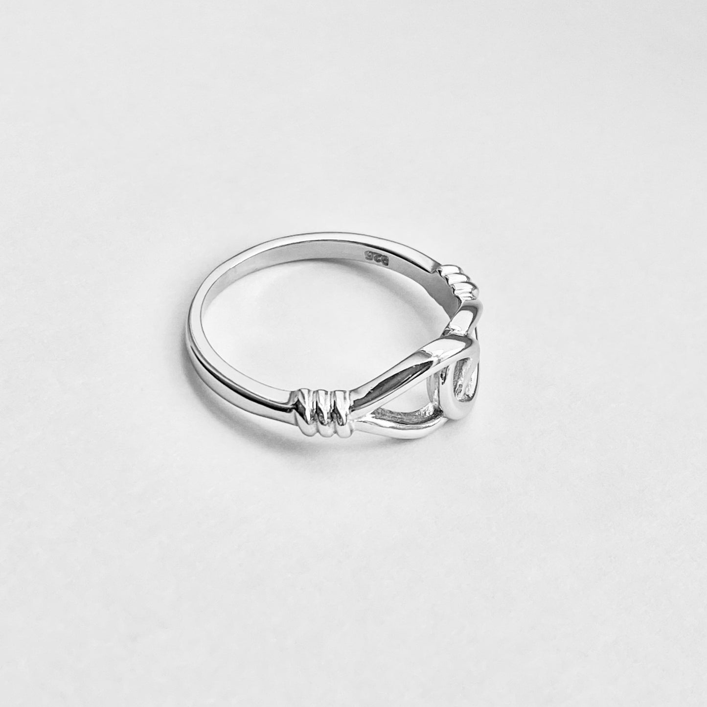 925 Sterling Silver Knotted Loop Ring | Dainty Teardrop Love Knots Silver Rings