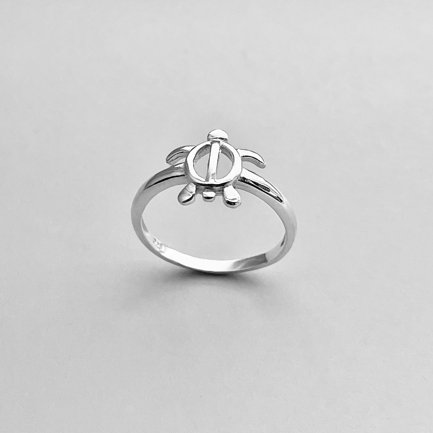 Sterling Silver High Polish Cut Out Turtle Ring, Sea Animal Jewelry, Ocean Rings