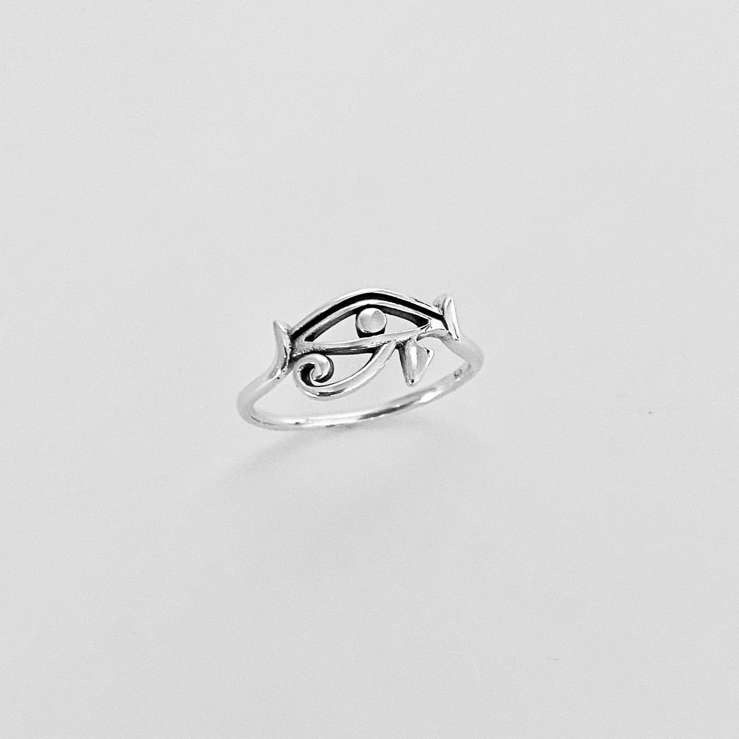 Sterling Silver Little Ra Eye Ring, Eye of Horus Ring, Protection Silver Rings