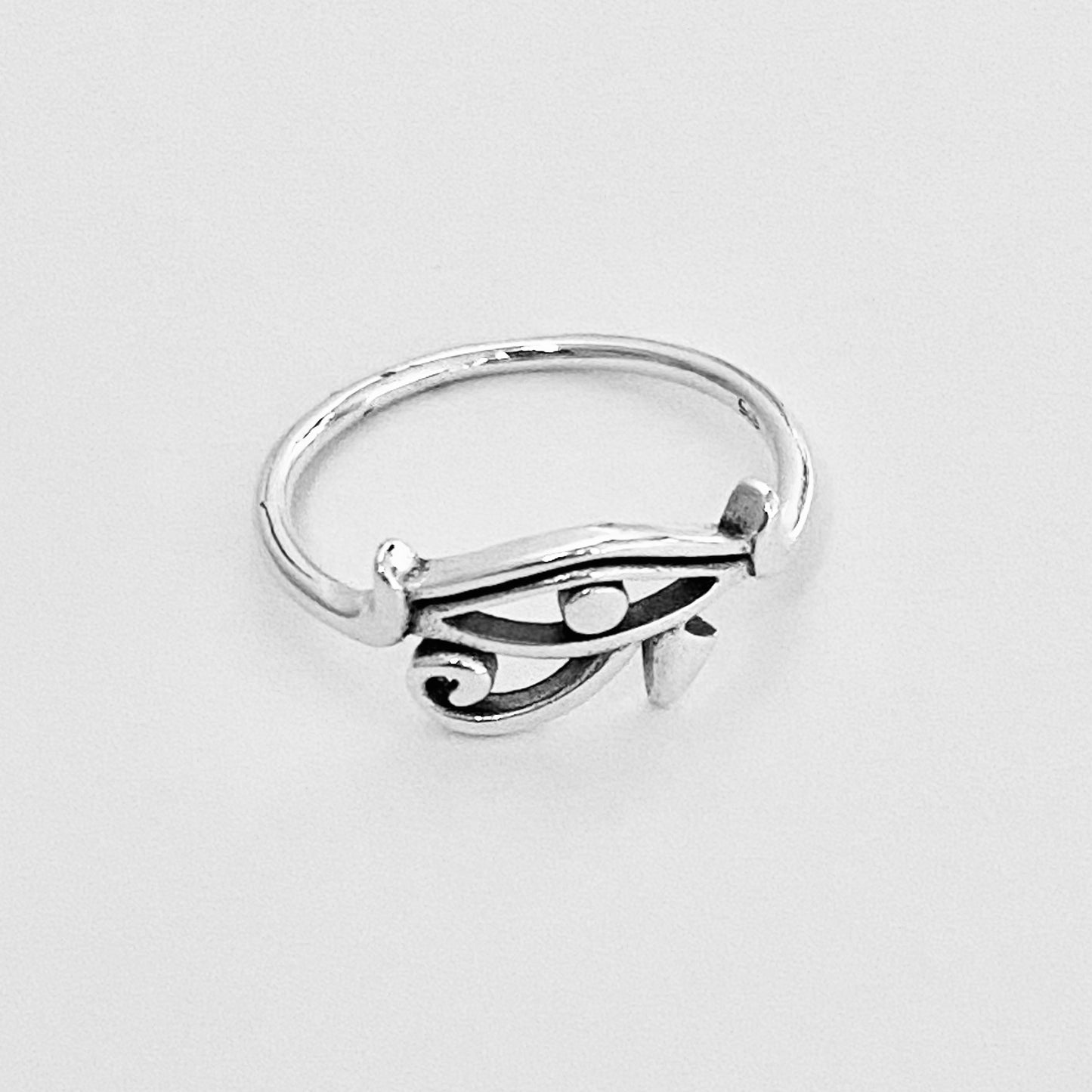Sterling Silver Little Ra Eye Ring, Eye of Horus Ring, Protection Silver Rings