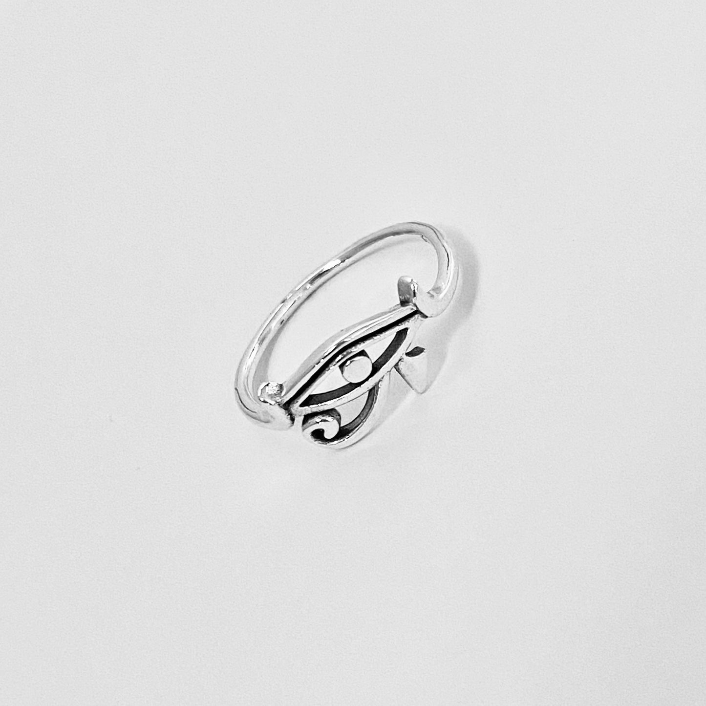 Sterling Silver Little Ra Eye Ring, Eye of Horus Ring, Protection Silver Rings