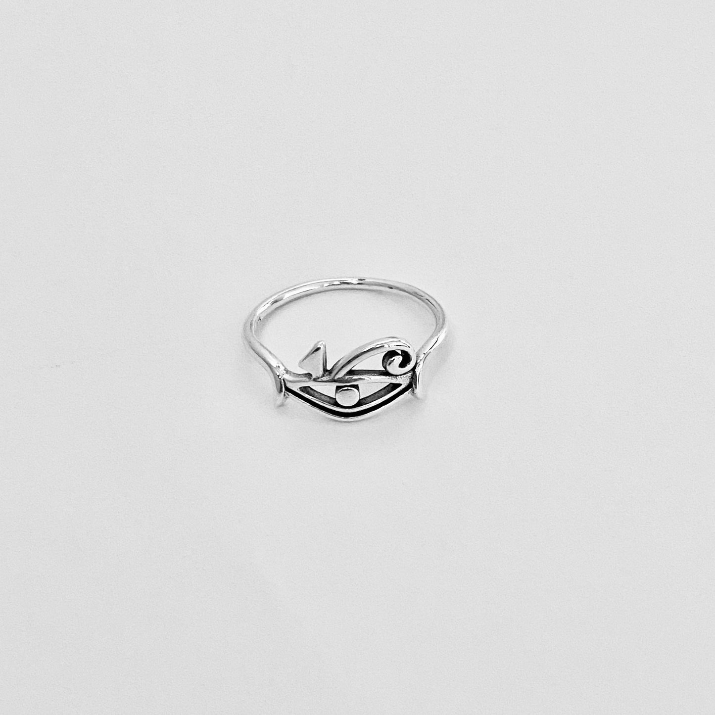 Sterling Silver Little Ra Eye Ring, Eye of Horus Ring, Protection Silver Rings