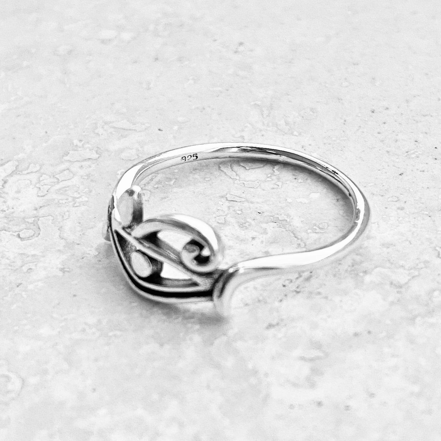 925 Sterling Silver Dainty Eye of Ra Ring | Eye of Horus Protection Silver Rings