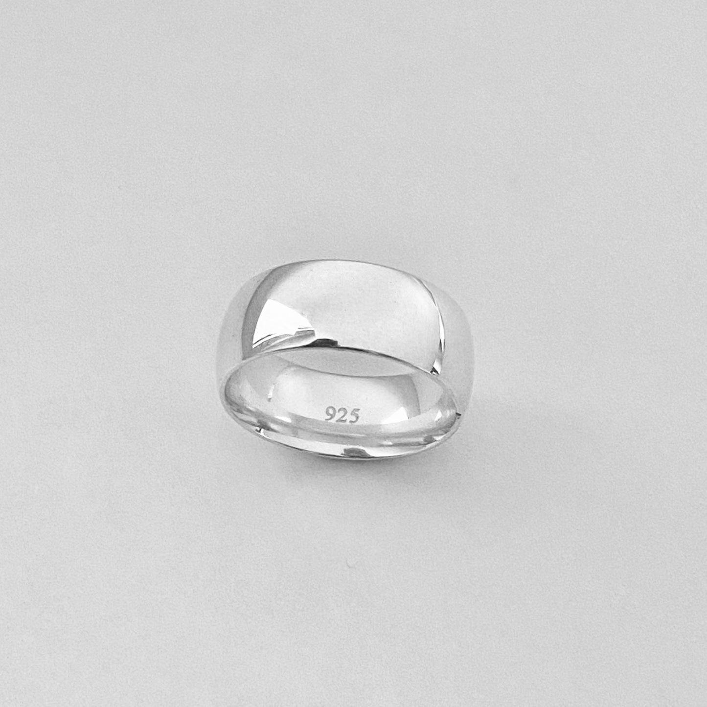 Sterling Silver High Polish Plain 8MM Wedding Band Ring, Unisex Silver Ring