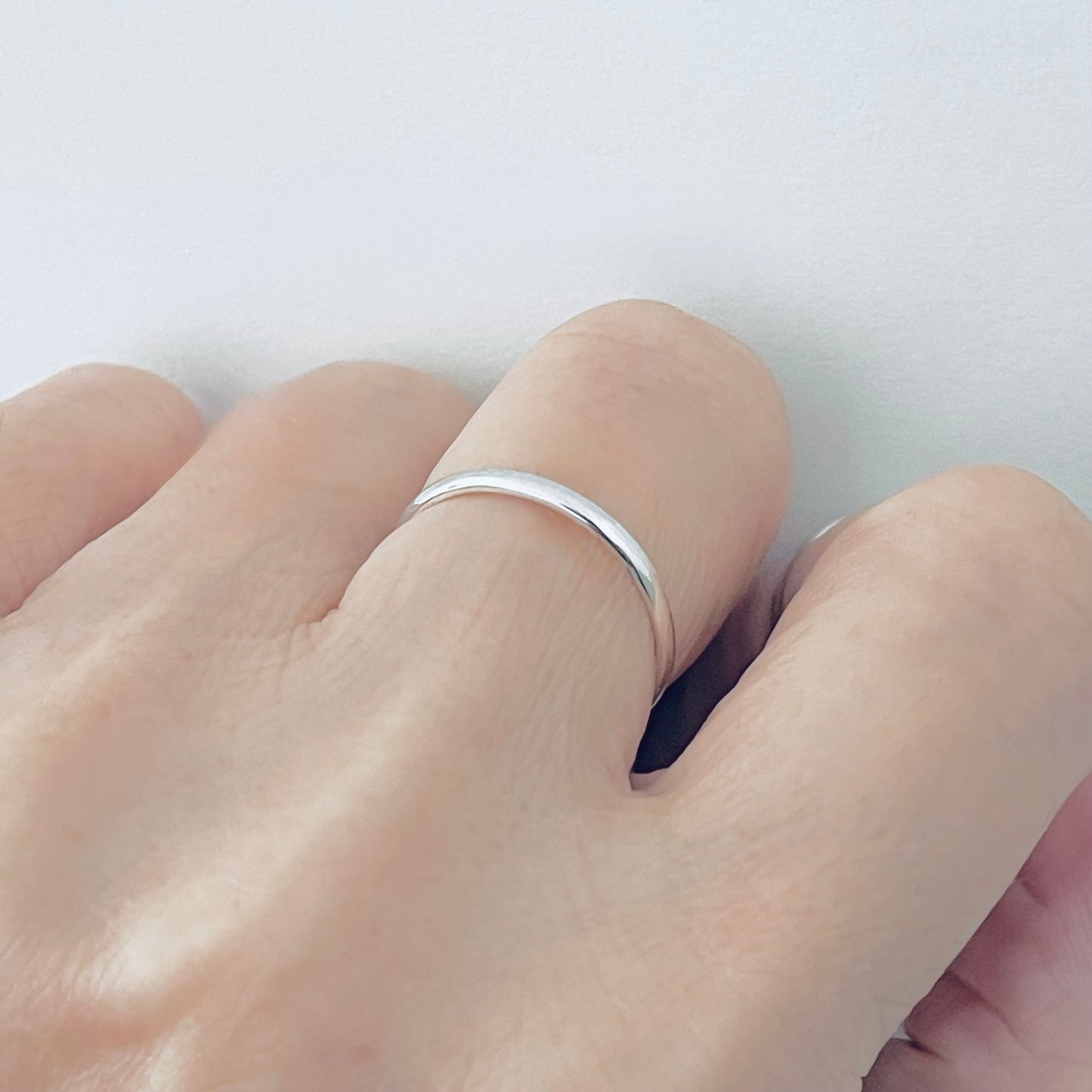 Sterling Silver Plain 2mm Band Ring, Dainty Wedding Bands, Stackable Rings