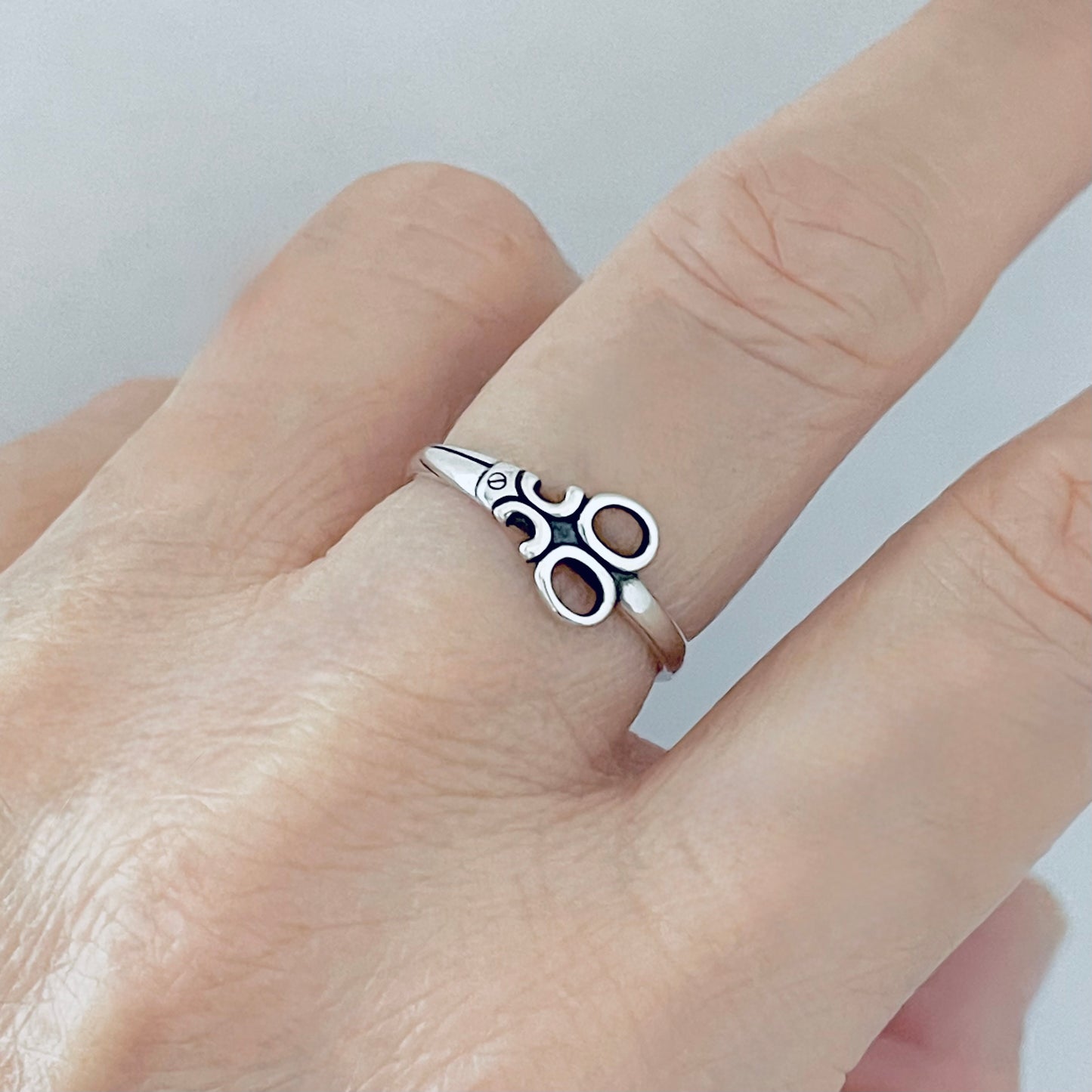 Sterling Silver Scissors Ring, Hair Stylist Rings, Hairdresser, Salons, Barbers