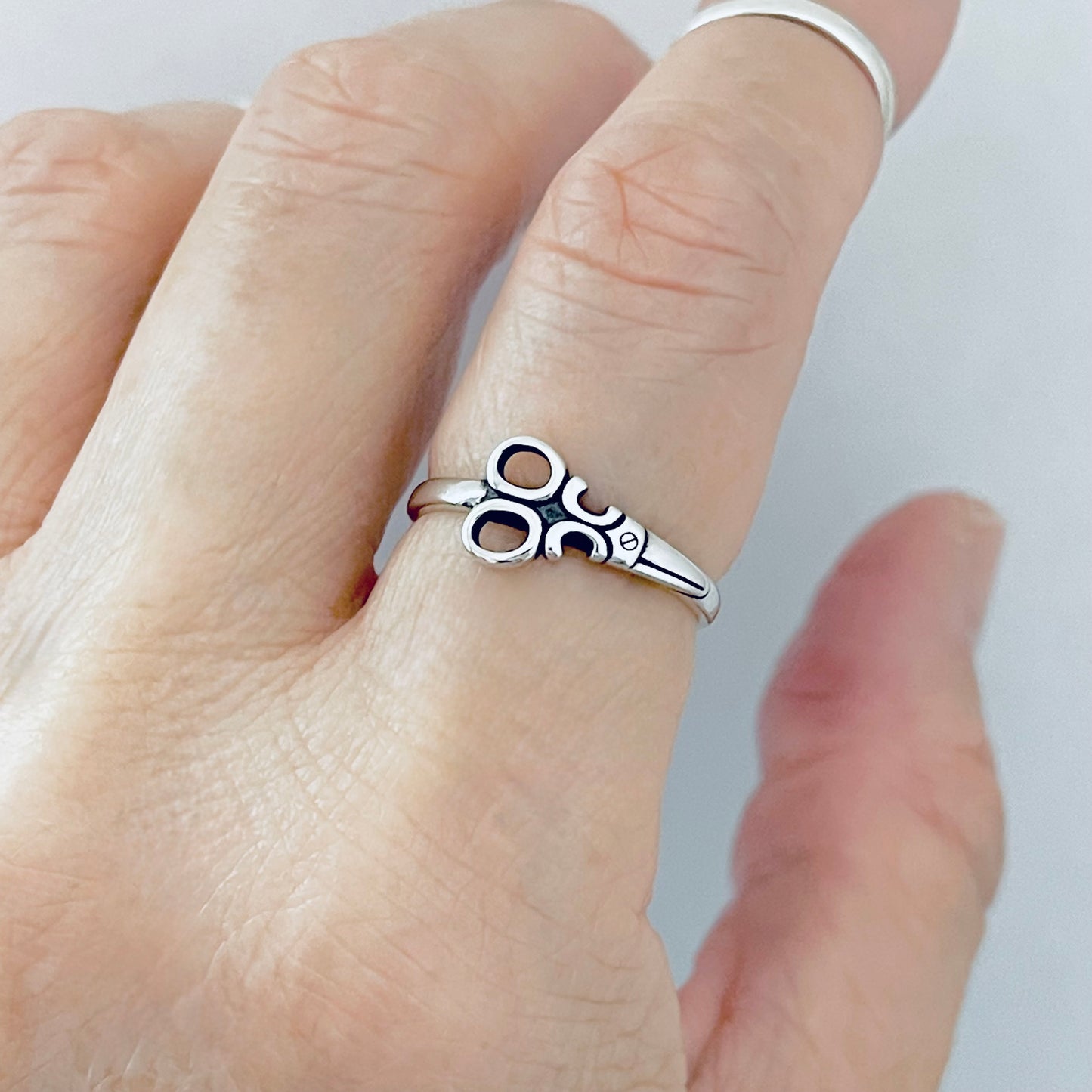 Sterling Silver Scissors Ring, Hair Stylist Rings, Hairdresser, Salons, Barbers