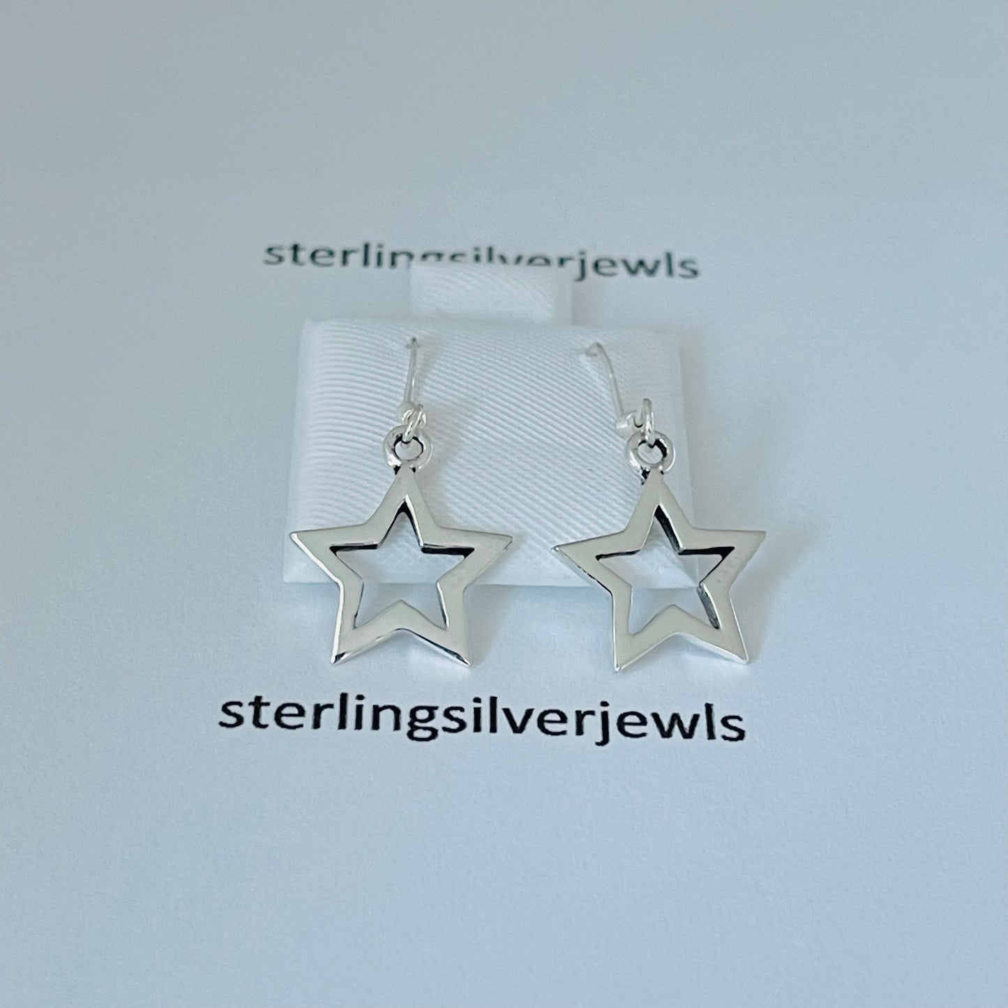 Sterling Silver Dangle Star Earring, Celestial Earring, Silver Earrings