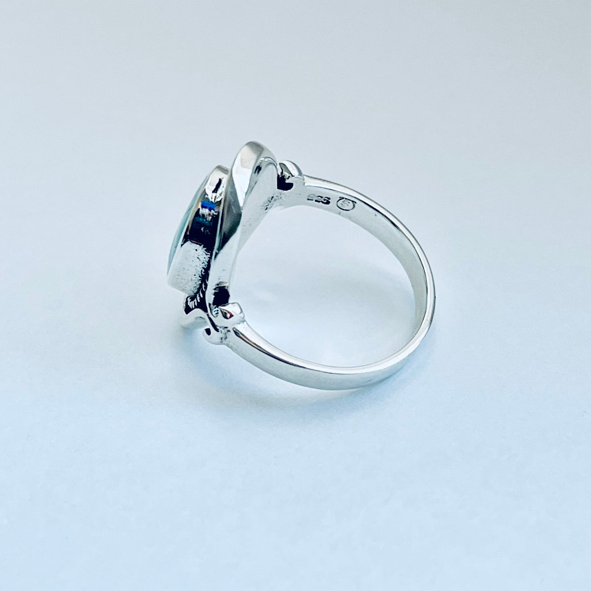 925 Sterling Silver Bali Style Round Genuine Turquoise Ring | Boho Statement Stone Rings
