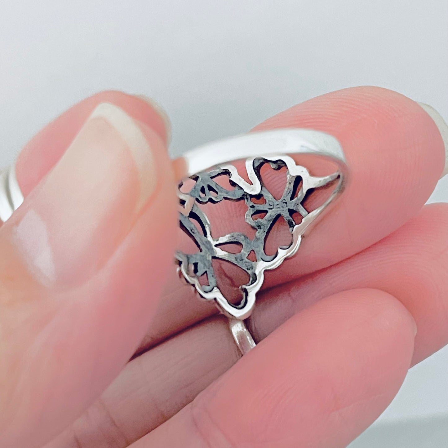 Sterling Silver Triple Butterfly Ring – Bold Nature Spirit Statement Silver Rings