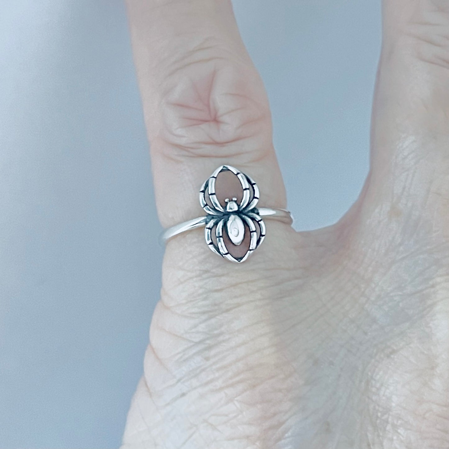 Sterling Silver Small Spider Ring, Spiderweb, Bug Rings, Insect Bugs, Spiders